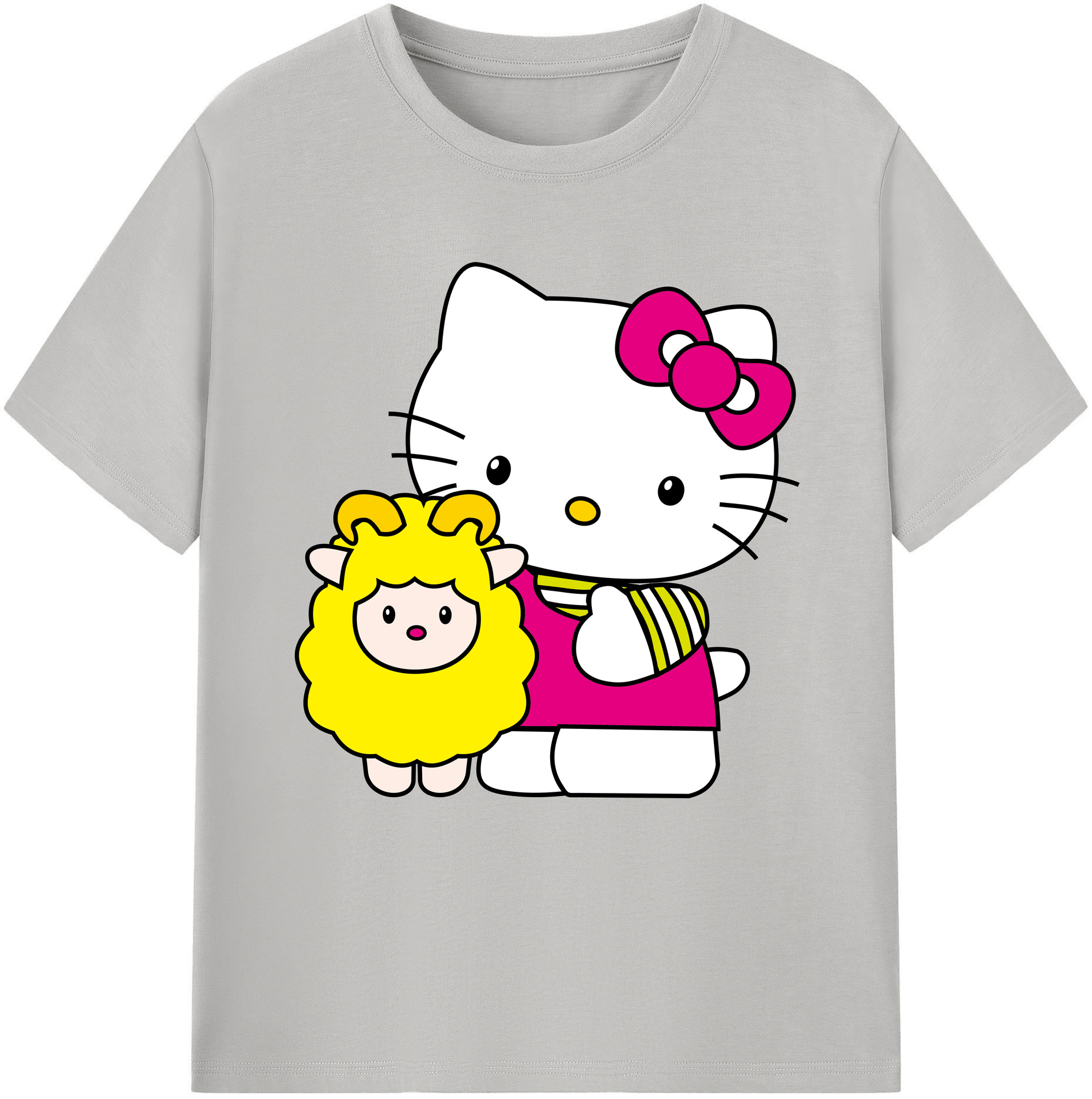 （画像用） Hello Kitty ハローキティ 綿100％半袖Tシャツ（フロントプリント）