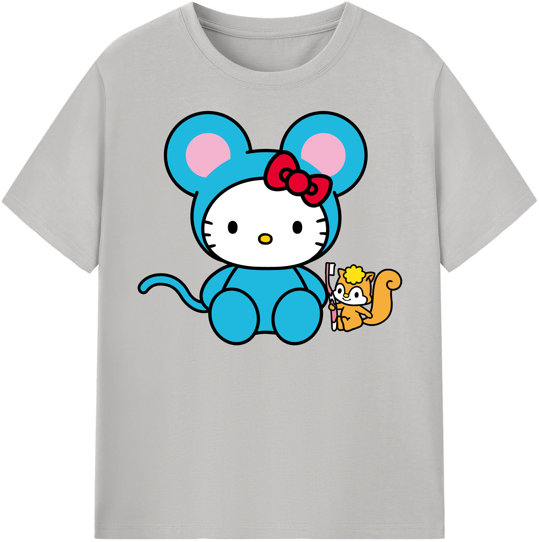（画像用） Hello Kitty ハローキティ 綿100％半袖Tシャツ（フロントプリント）