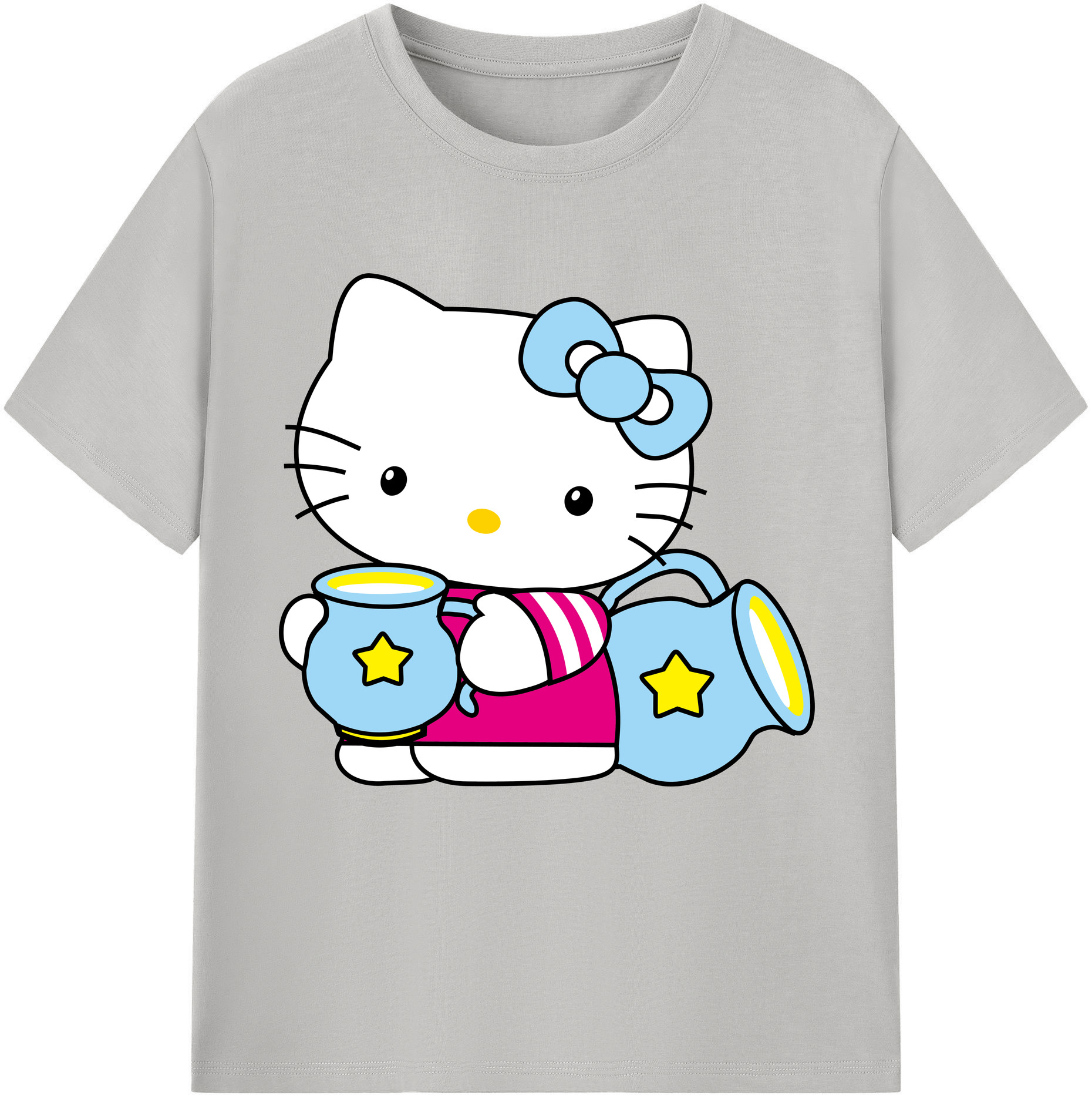 （画像用） Hello Kitty ハローキティ 綿100％半袖Tシャツ（フロントプリント）