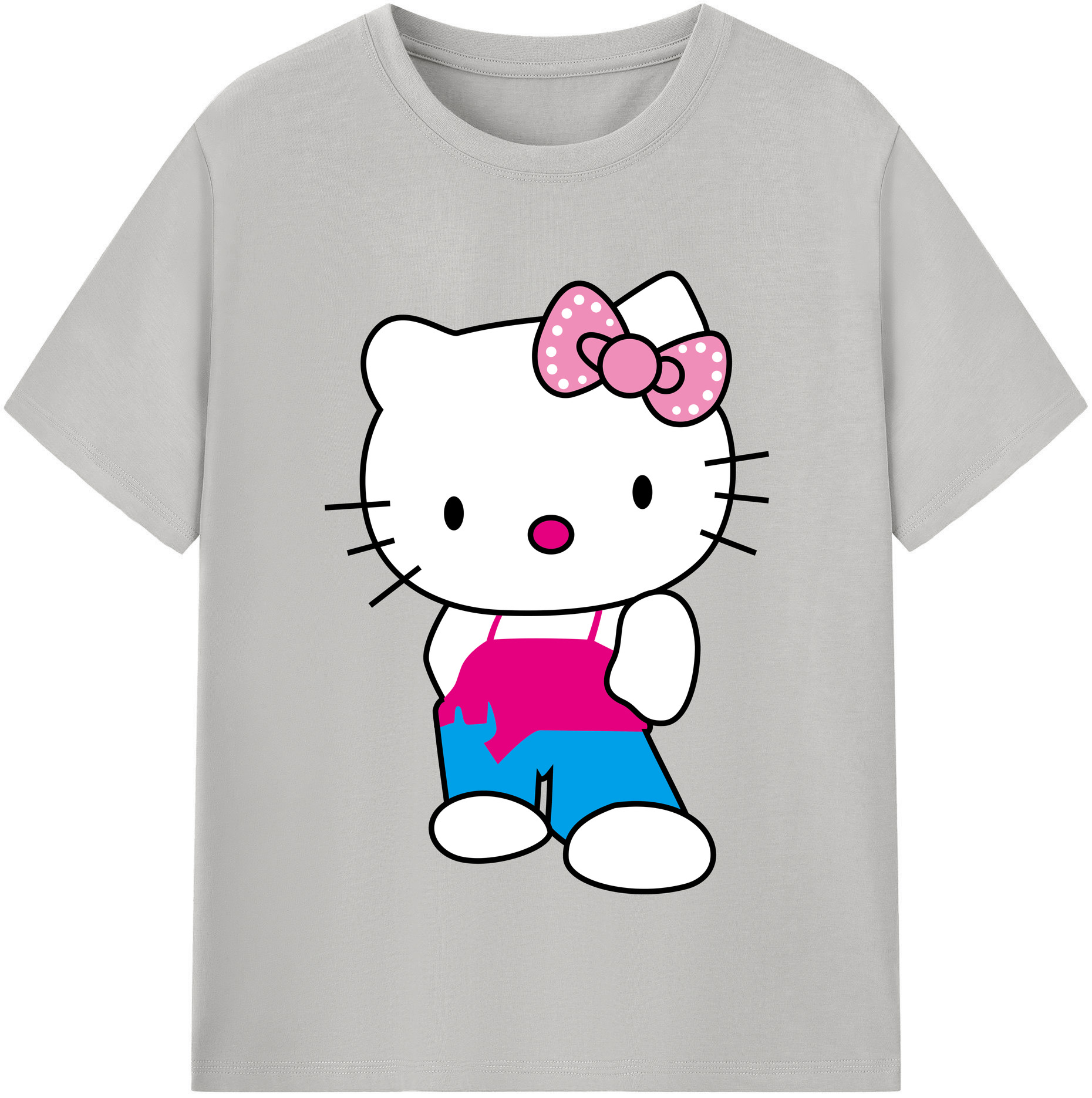 （画像用） Hello Kitty ハローキティ 綿100％半袖Tシャツ（フロントプリント）