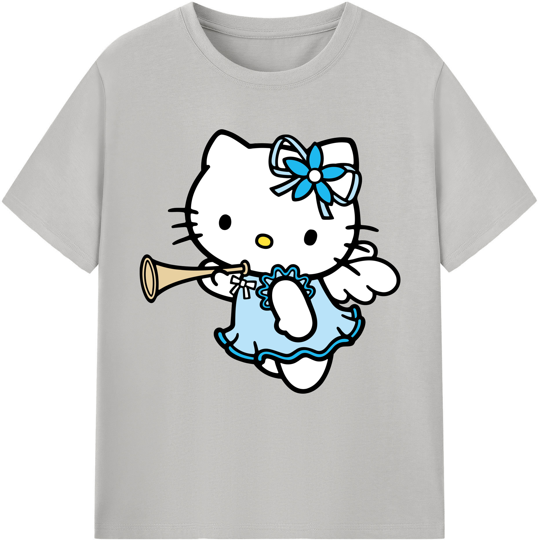 （画像用） Hello Kitty ハローキティ 綿100％半袖Tシャツ（フロントプリント）