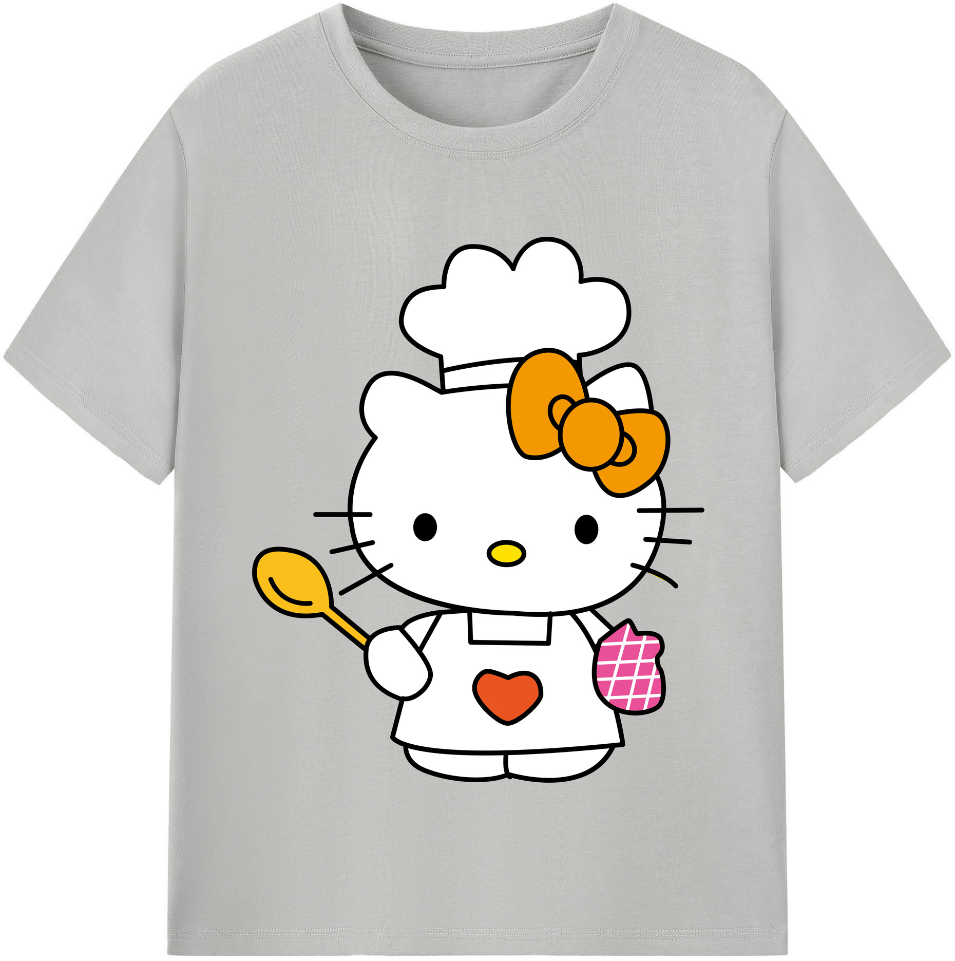 （画像用） Hello Kitty ハローキティ 綿100％半袖Tシャツ（フロントプリント）