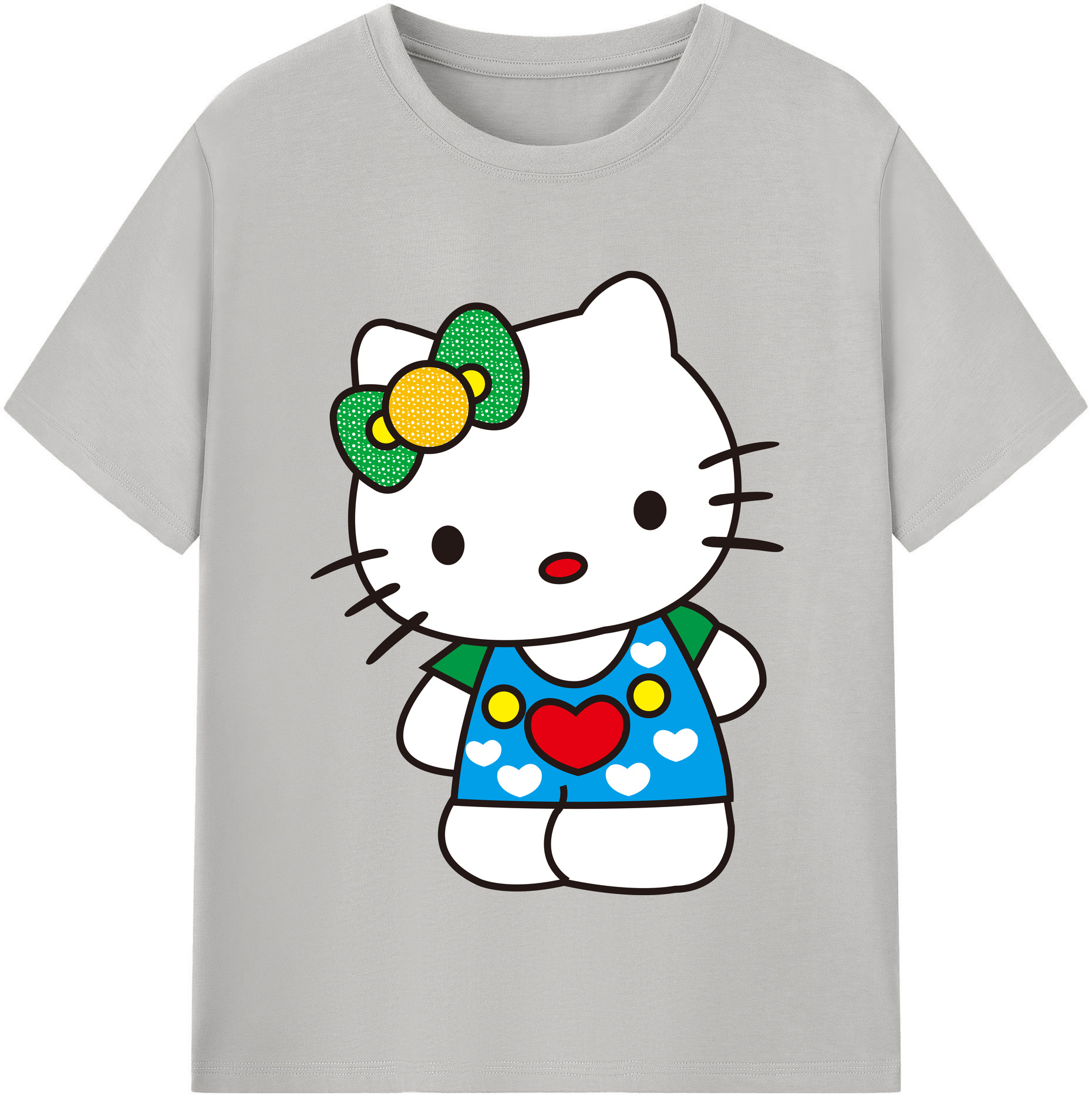 （画像用） Hello Kitty ハローキティ 綿100％半袖Tシャツ（フロントプリント）