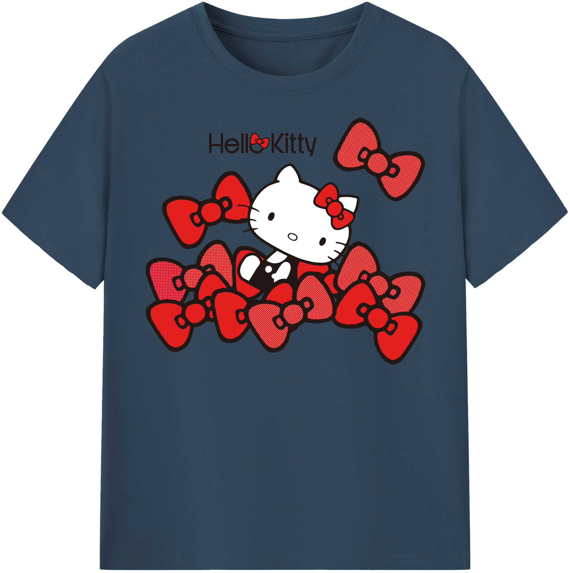 （画像用） Hello Kitty ハローキティ 綿100％半袖Tシャツ（フロントプリント）
