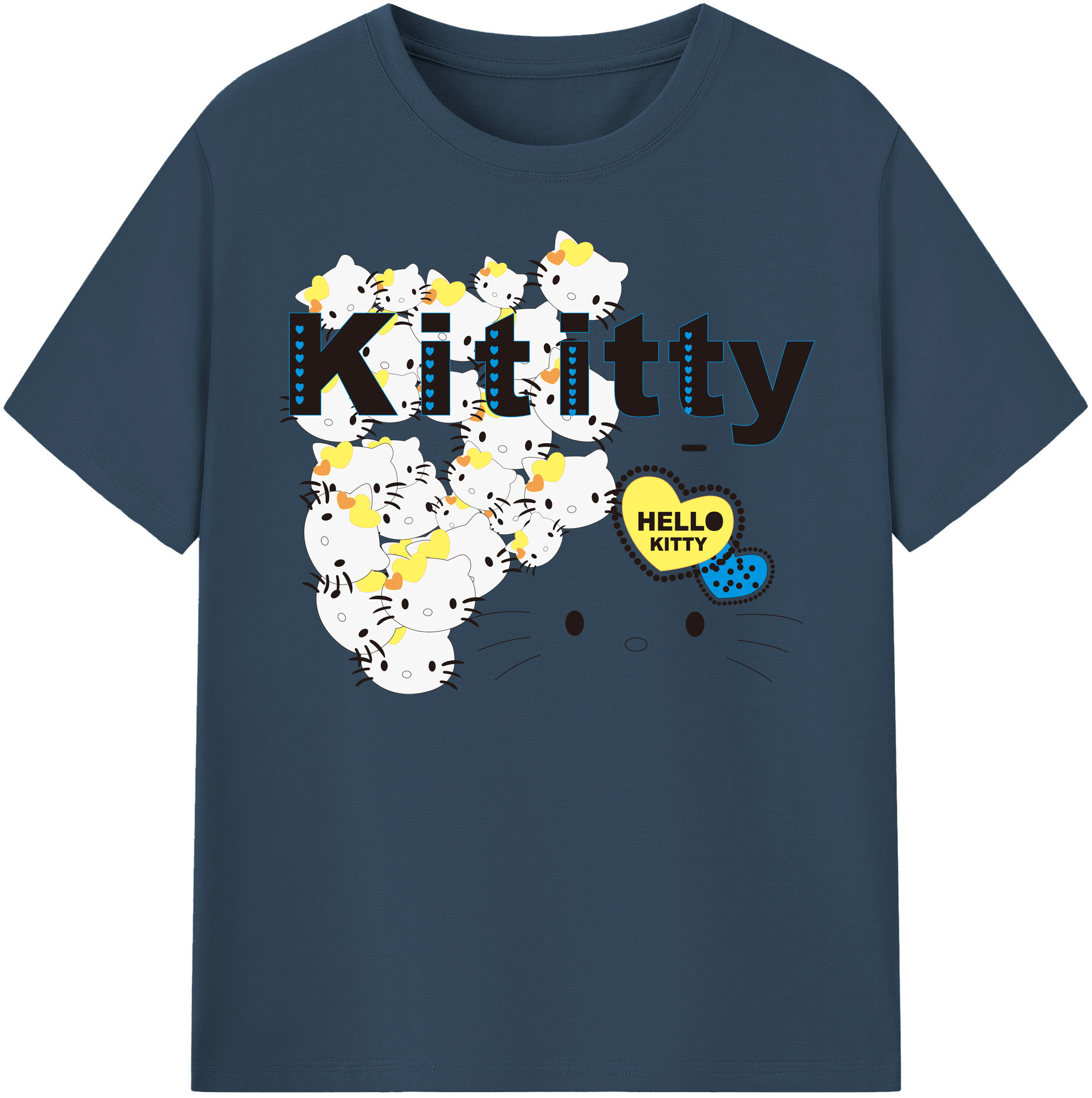 （画像用） Hello Kitty ハローキティ 綿100％半袖Tシャツ（フロントプリント）
