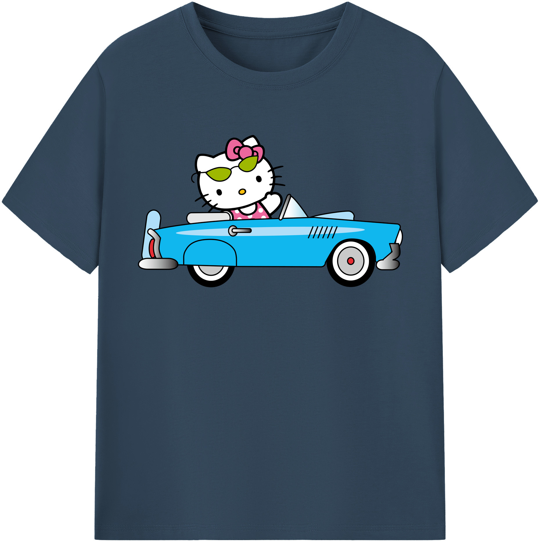 （画像用） Hello Kitty ハローキティ 綿100％半袖Tシャツ（フロントプリント）