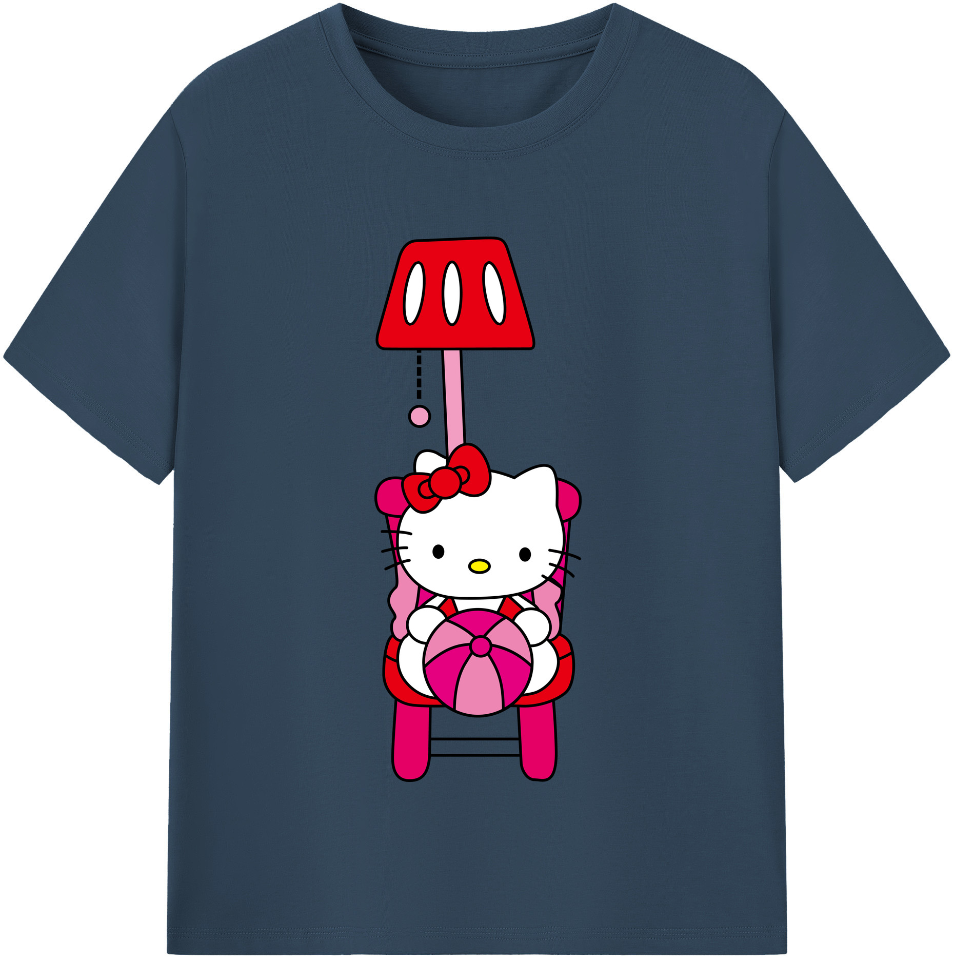 （画像用） Hello Kitty ハローキティ 綿100％半袖Tシャツ（フロントプリント）