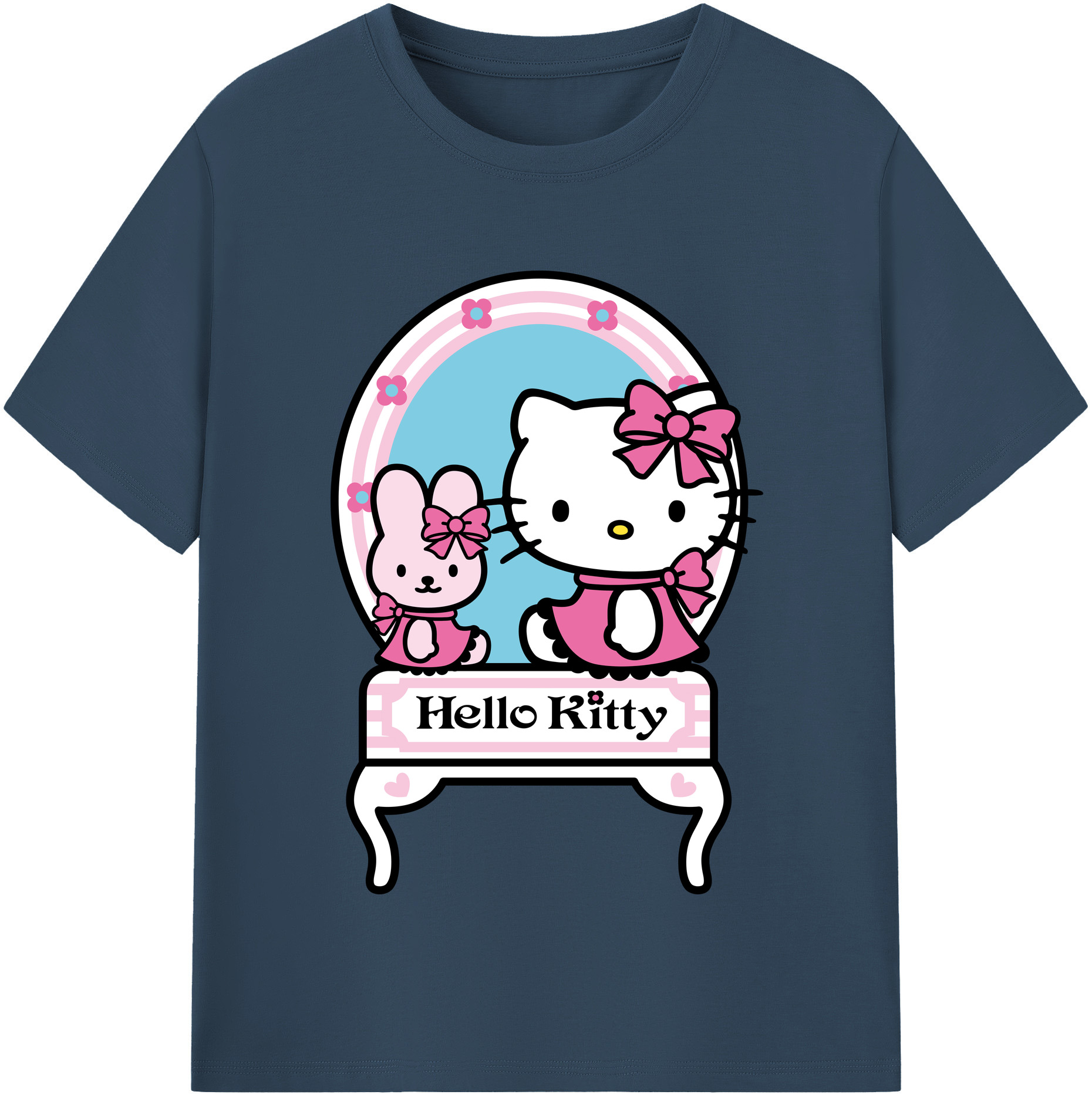 （画像用） Hello Kitty ハローキティ 綿100％半袖Tシャツ（フロントプリント）