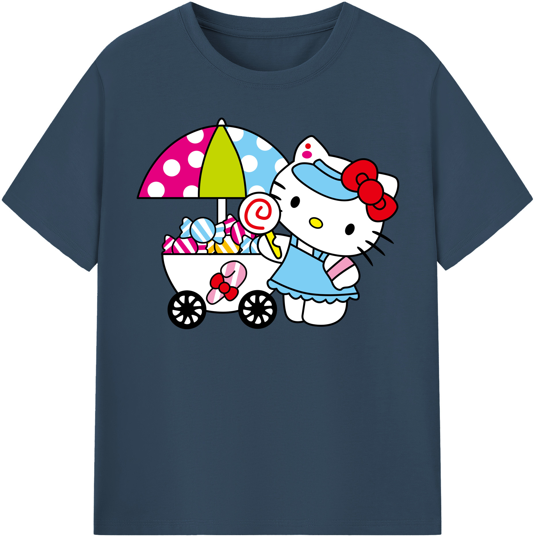 （画像用） Hello Kitty ハローキティ 綿100％半袖Tシャツ（フロントプリント）