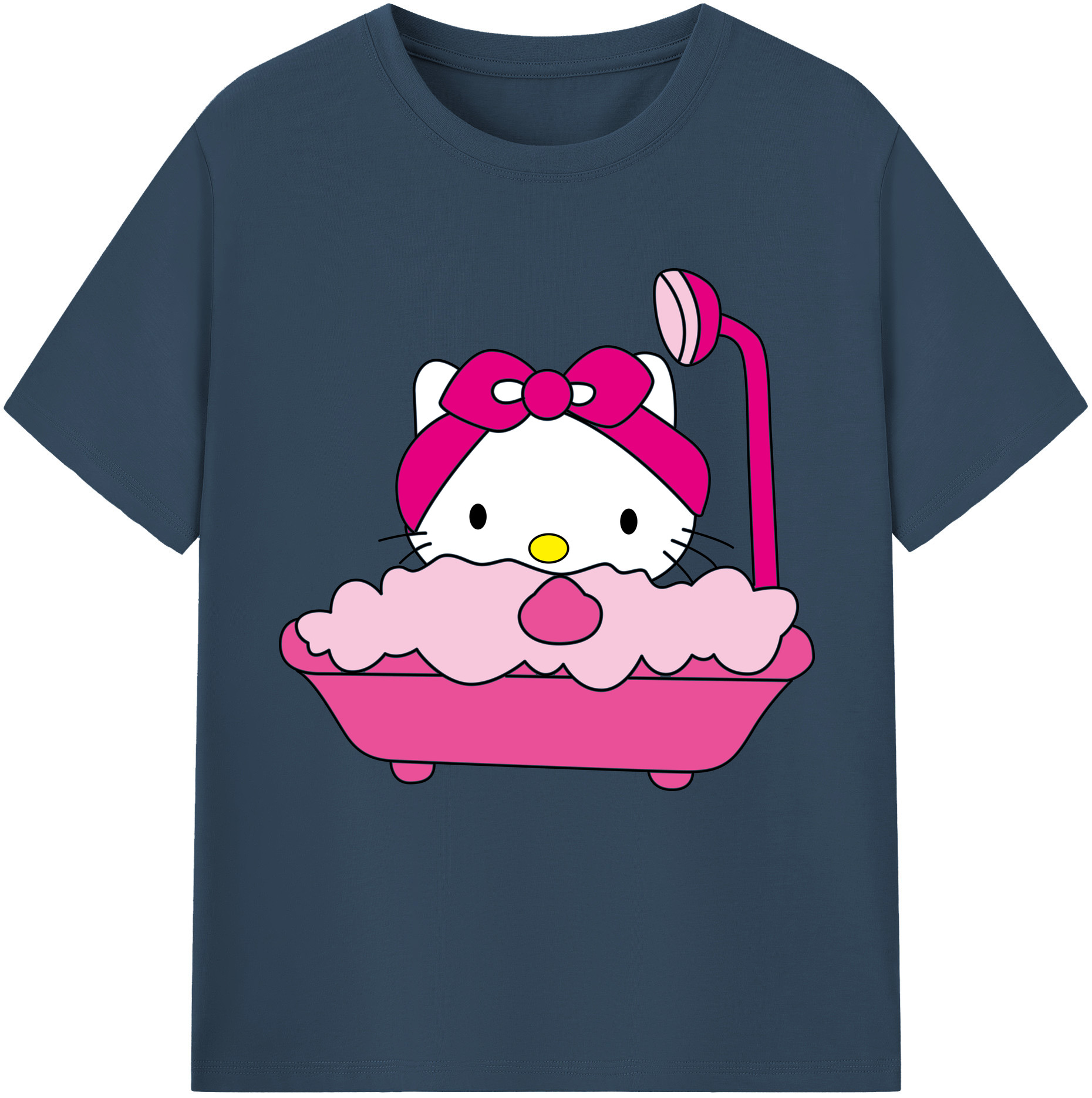 （画像用） Hello Kitty ハローキティ 綿100％半袖Tシャツ（フロントプリント）