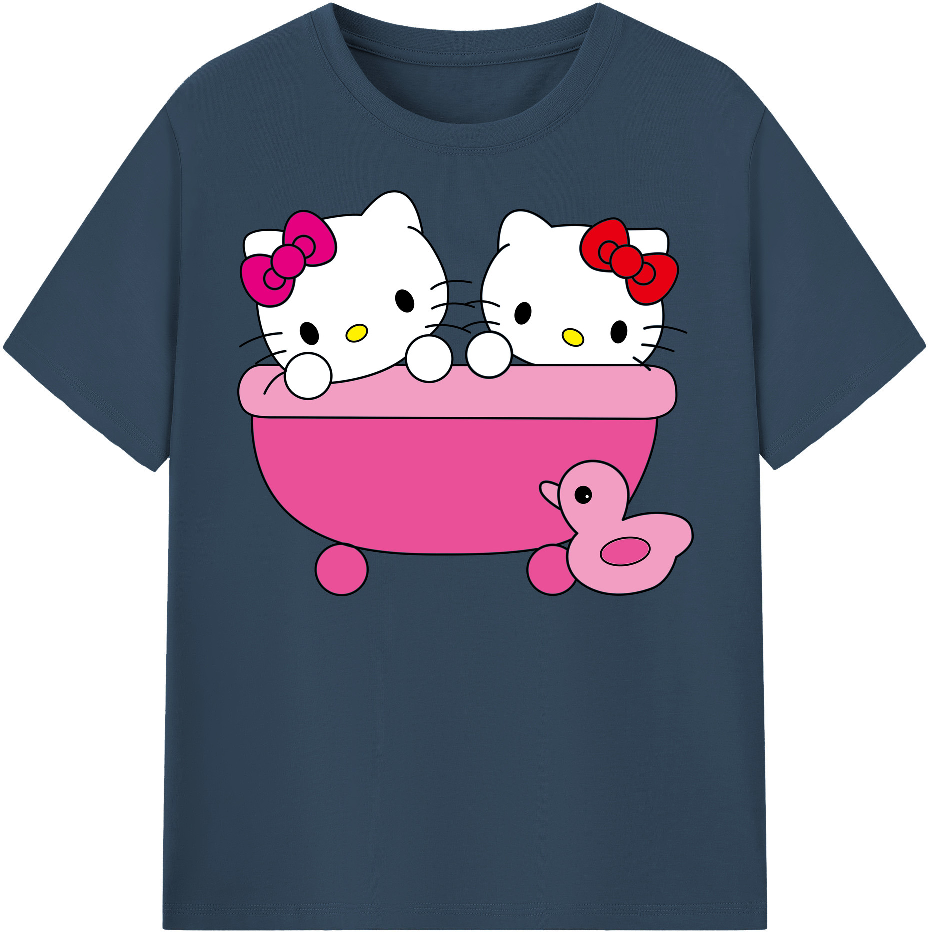 （画像用） Hello Kitty ハローキティ 綿100％半袖Tシャツ（フロントプリント）