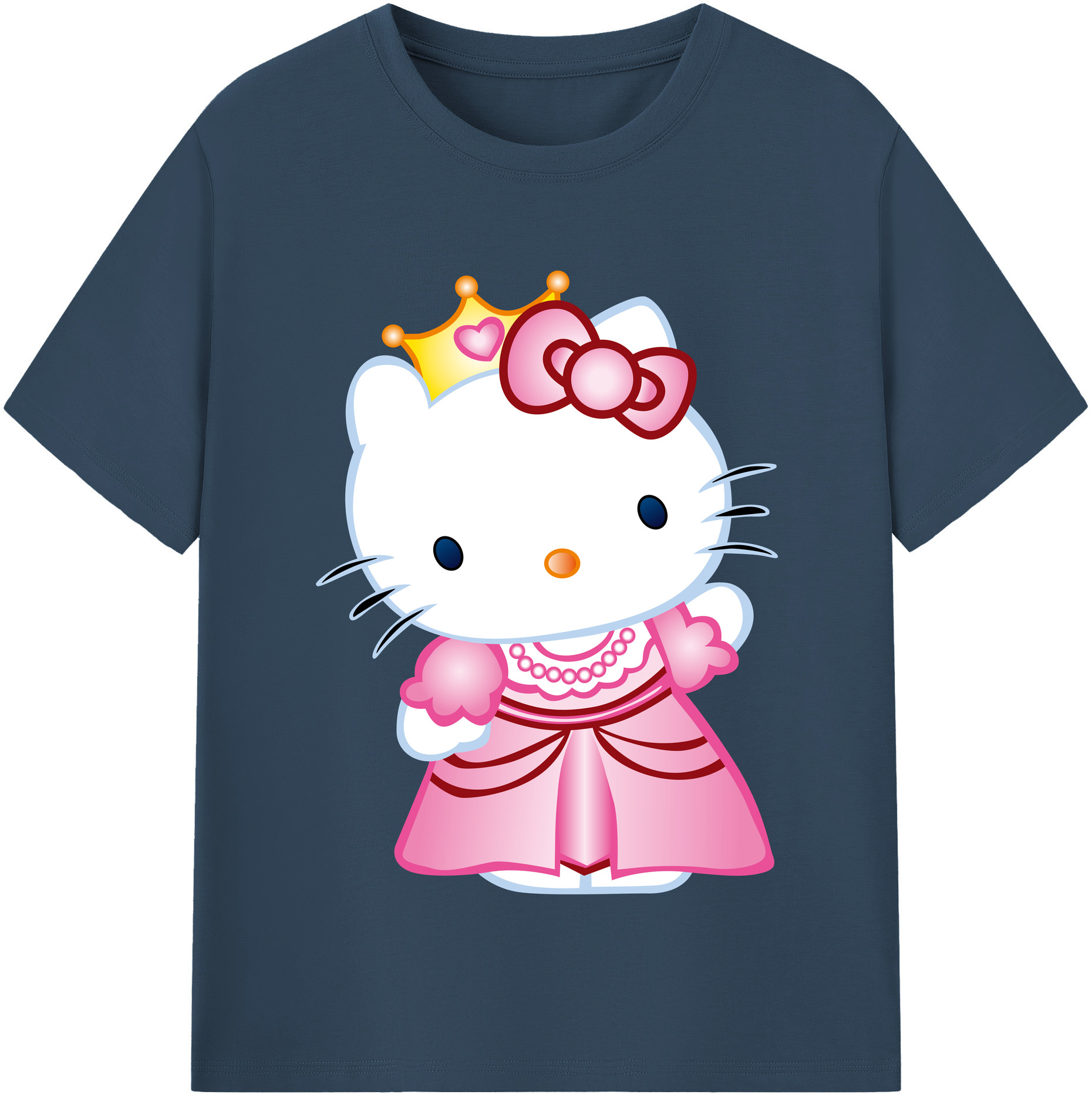 （画像用） Hello Kitty ハローキティ 綿100％半袖Tシャツ（フロントプリント）