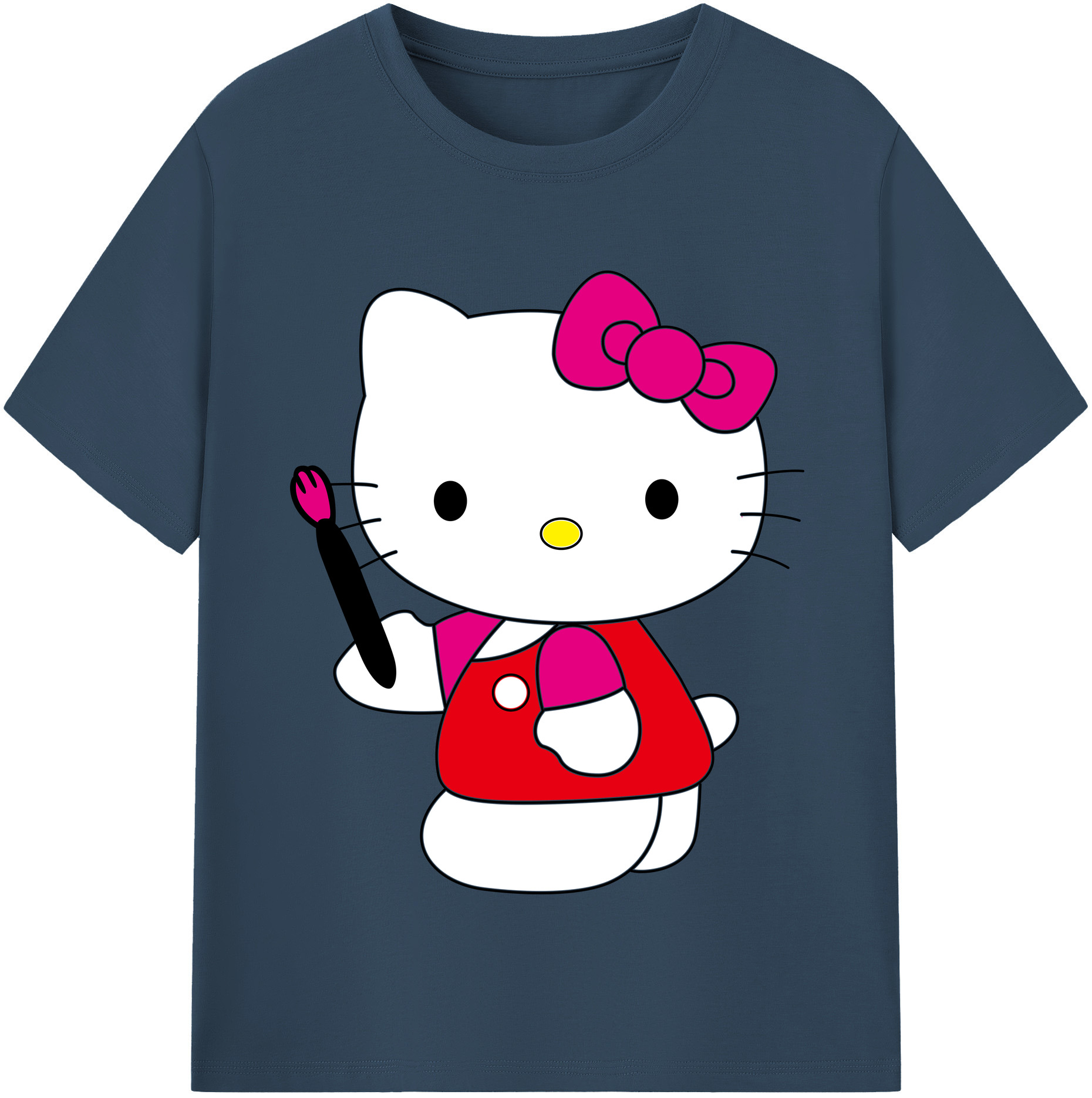 （画像用） Hello Kitty ハローキティ 綿100％半袖Tシャツ（フロントプリント）