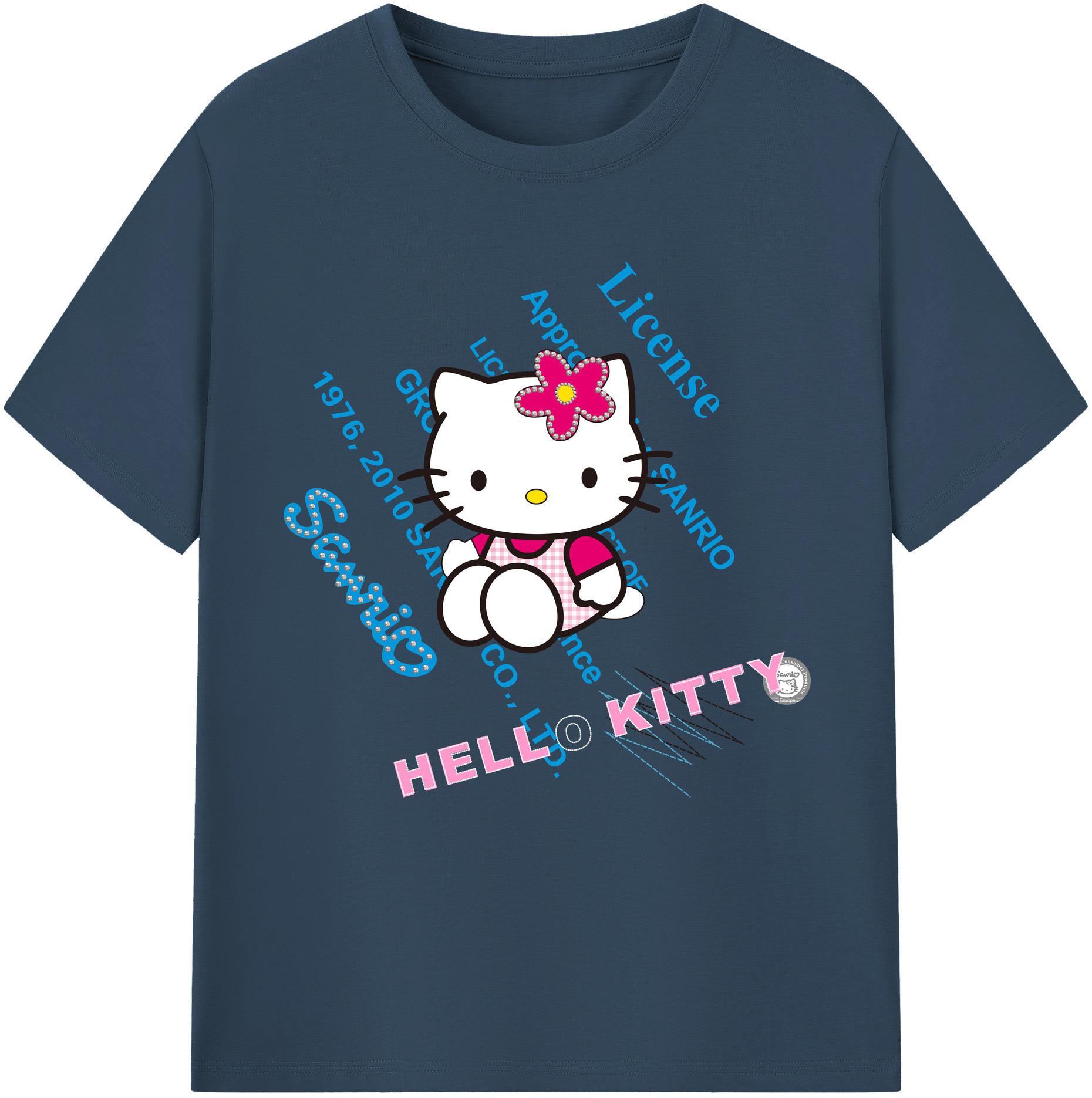 （画像用） Hello Kitty ハローキティ 綿100％半袖Tシャツ（フロントプリント）