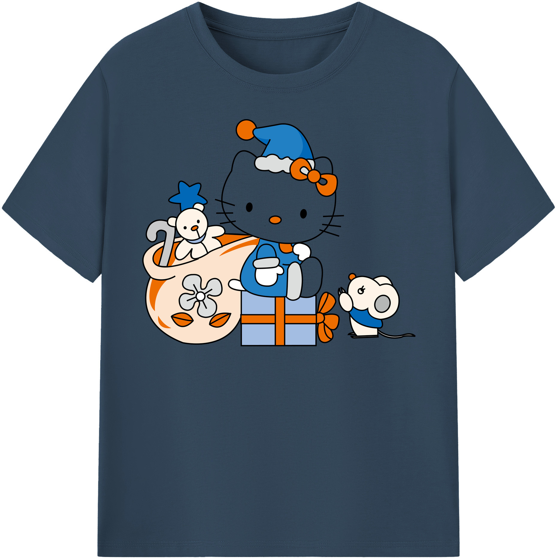 （画像用） Hello Kitty ハローキティ 綿100％半袖Tシャツ（フロントプリント）