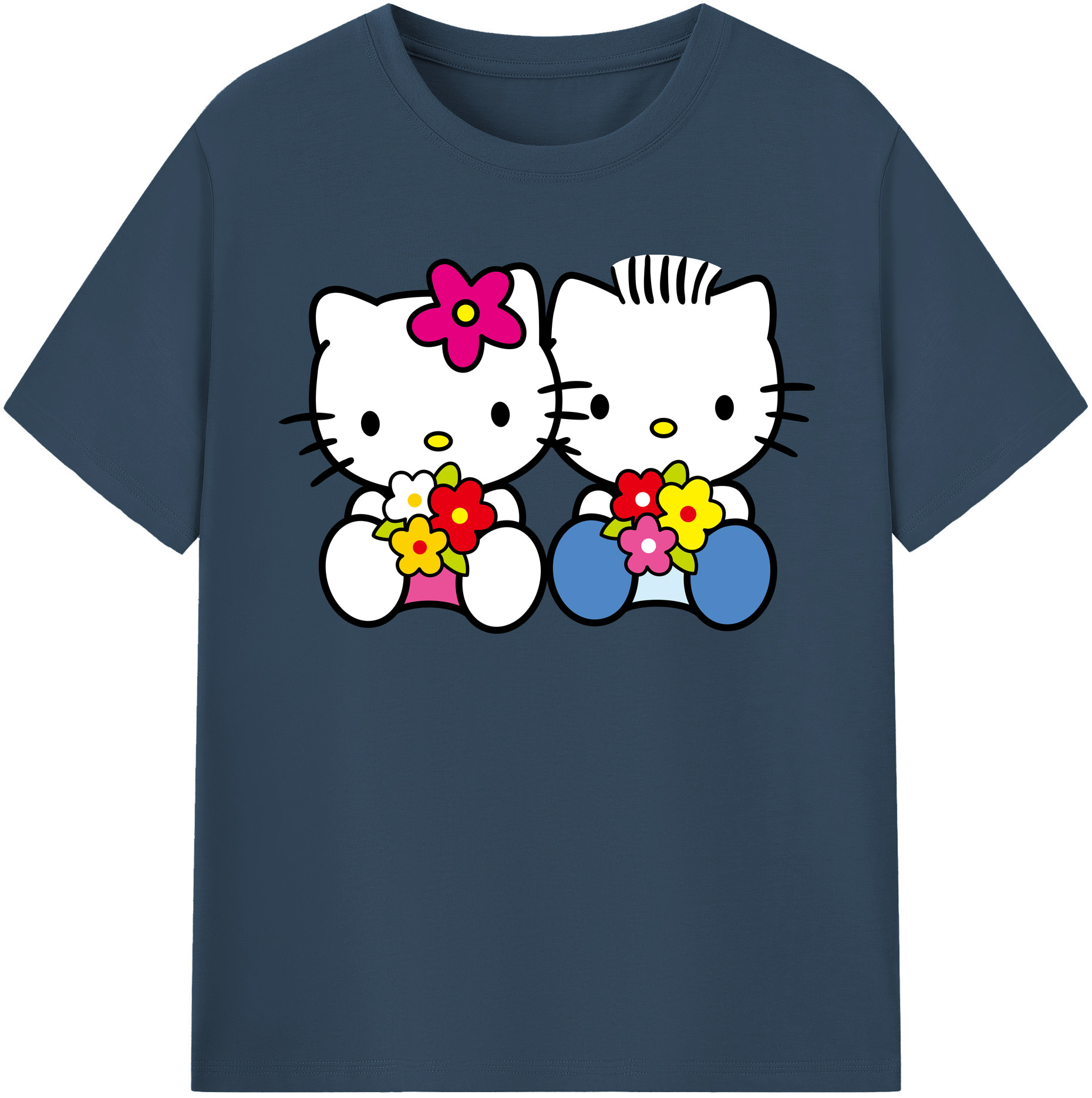 （画像用） Hello Kitty ハローキティ 綿100％半袖Tシャツ（フロントプリント）