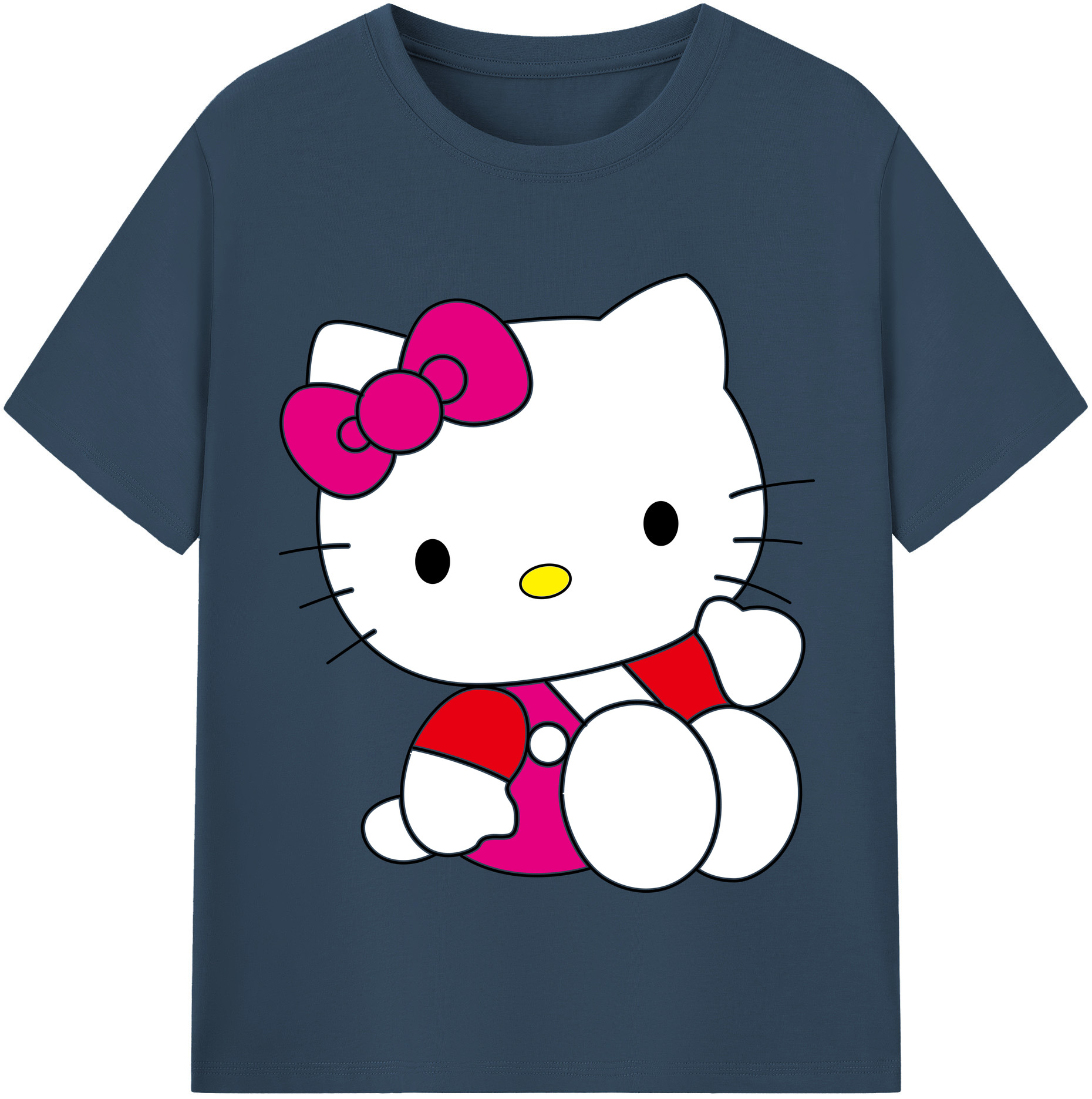 （画像用） Hello Kitty ハローキティ 綿100％半袖Tシャツ（フロントプリント）