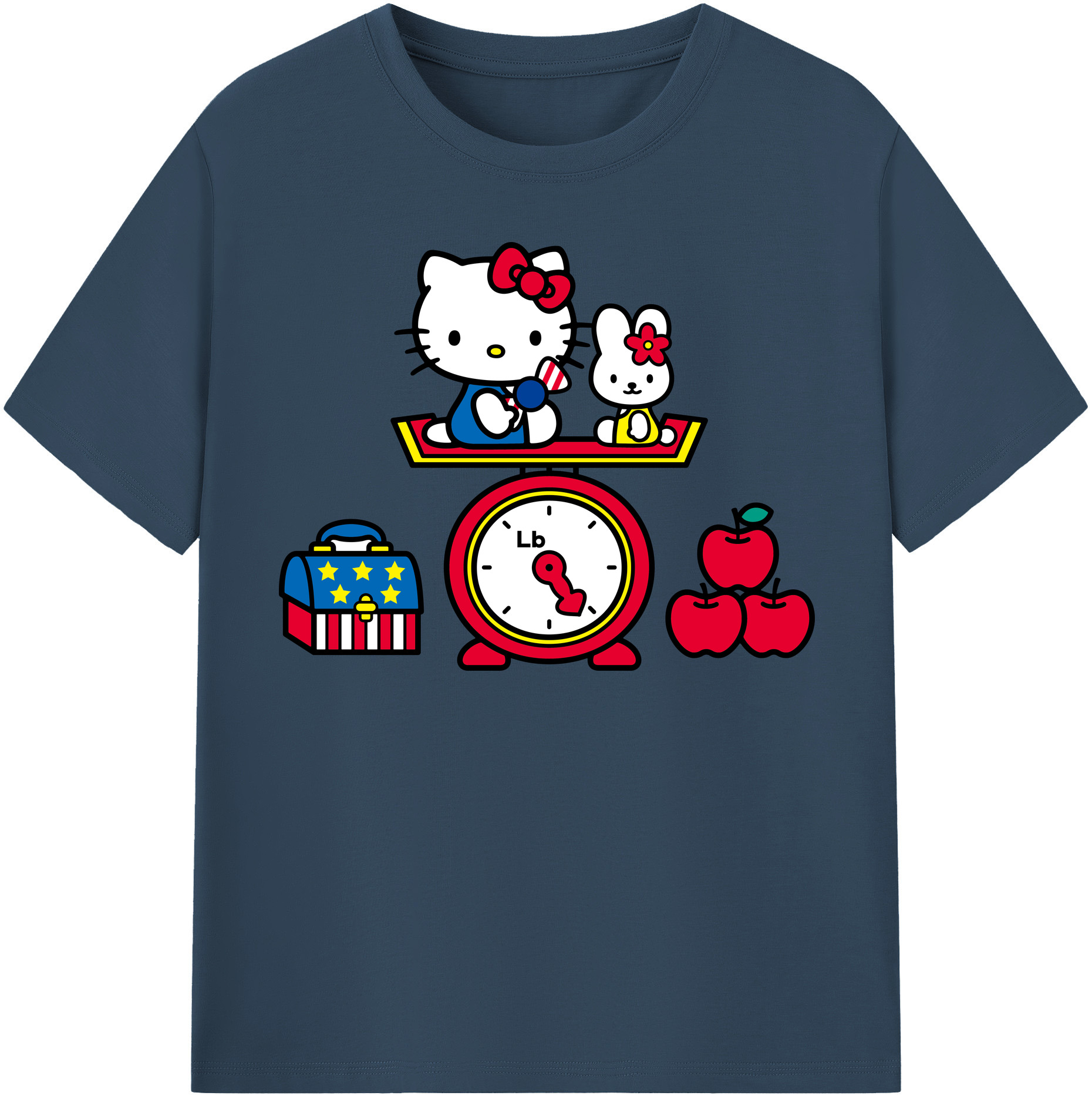 （画像用） Hello Kitty ハローキティ 綿100％半袖Tシャツ（フロントプリント）