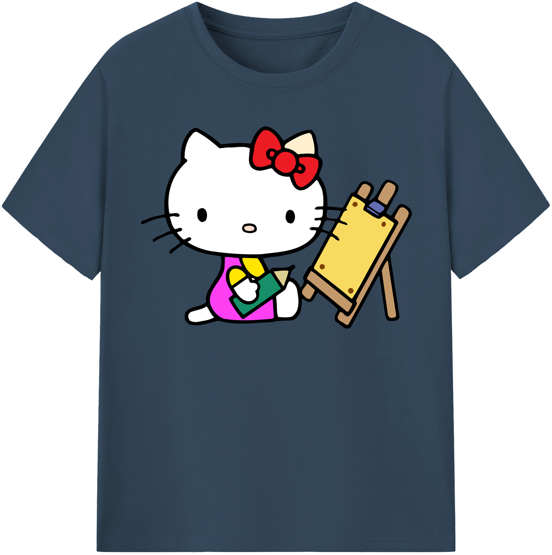 （画像用） Hello Kitty ハローキティ 綿100％半袖Tシャツ（フロントプリント）