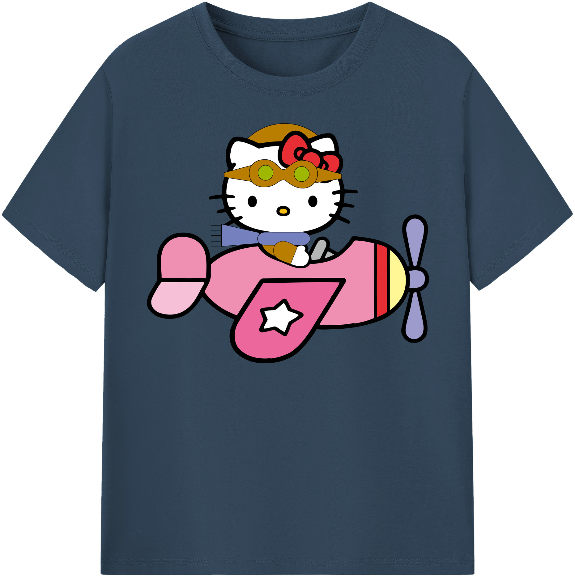 （画像用） Hello Kitty ハローキティ 綿100％半袖Tシャツ（フロントプリント）
