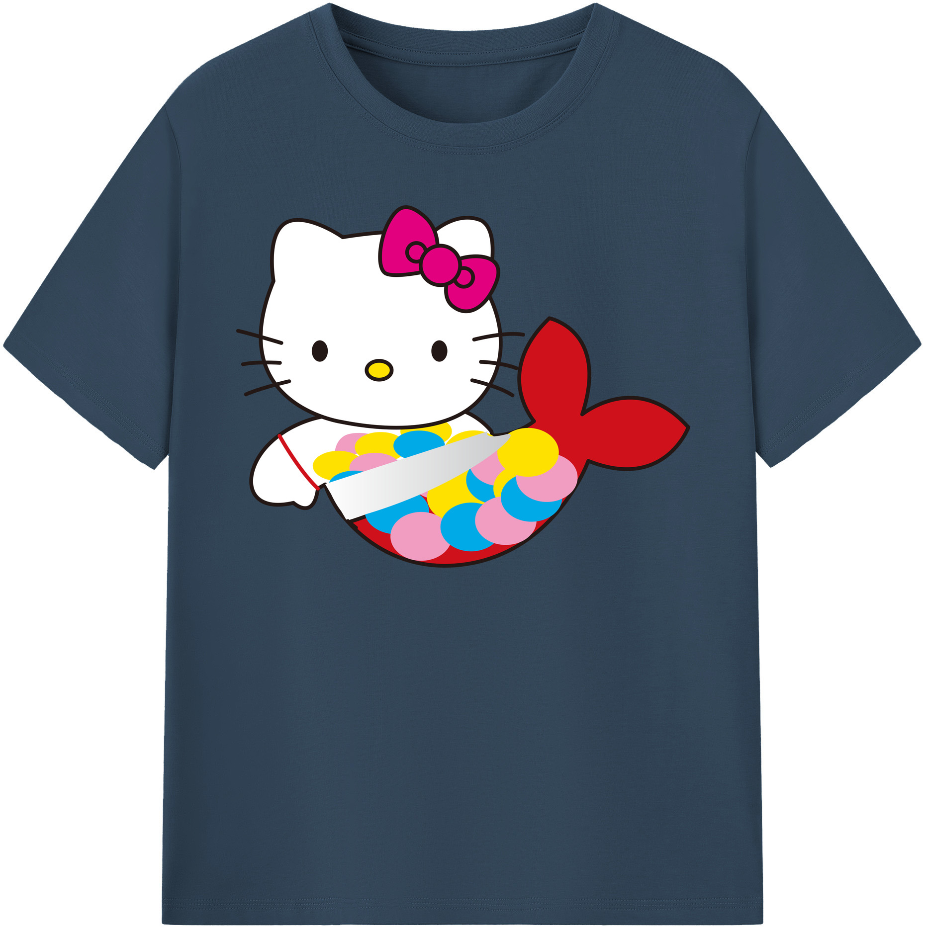 （画像用） Hello Kitty ハローキティ 綿100％半袖Tシャツ（フロントプリント）