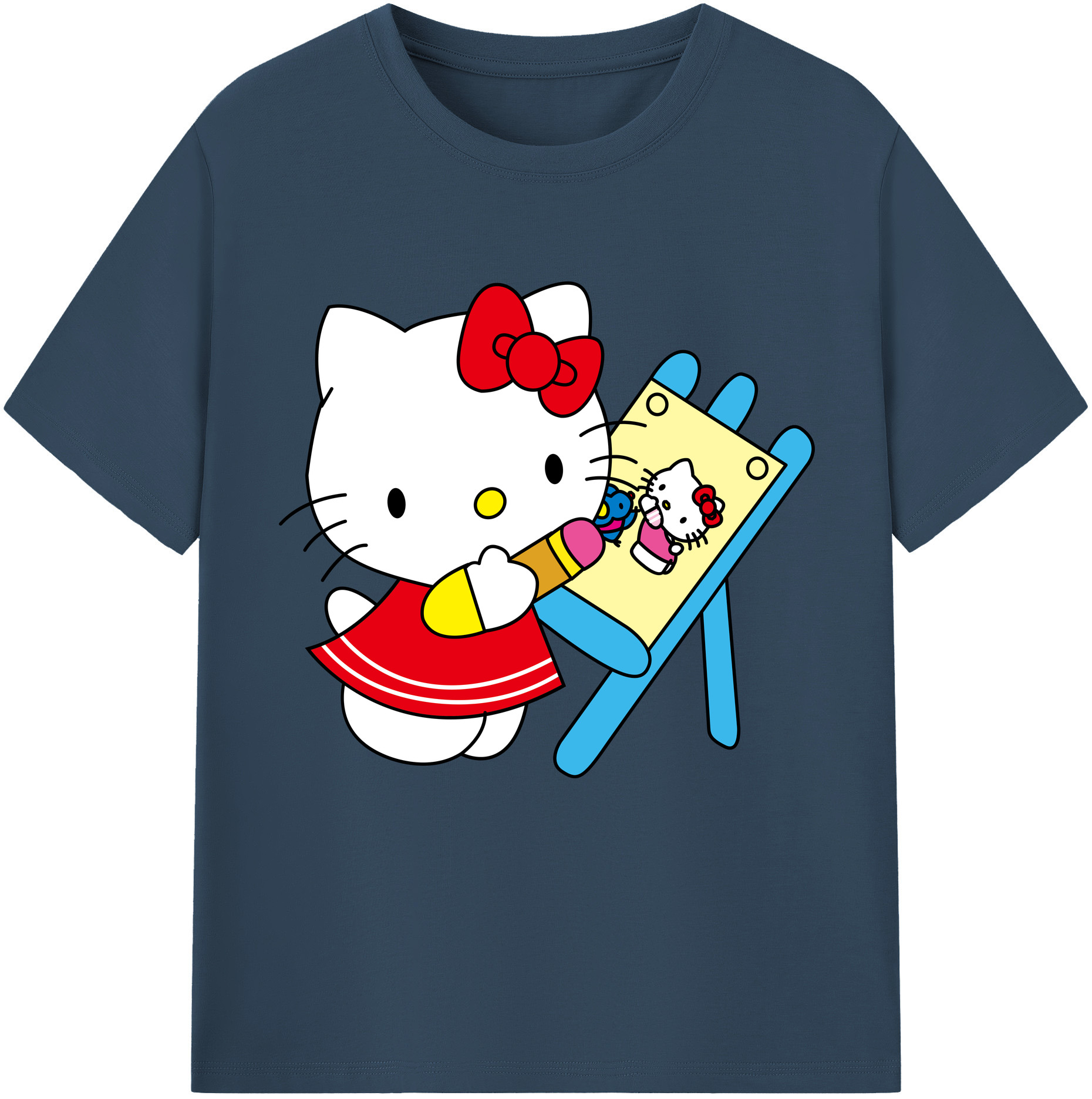 （画像用） Hello Kitty ハローキティ 綿100％半袖Tシャツ（フロントプリント）