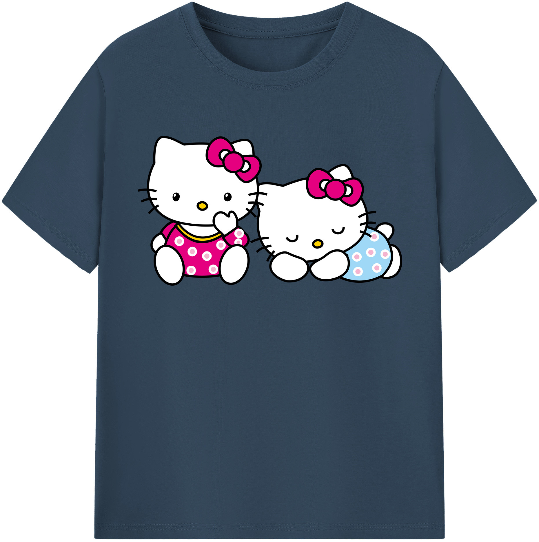 （画像用） Hello Kitty ハローキティ 綿100％半袖Tシャツ（フロントプリント）