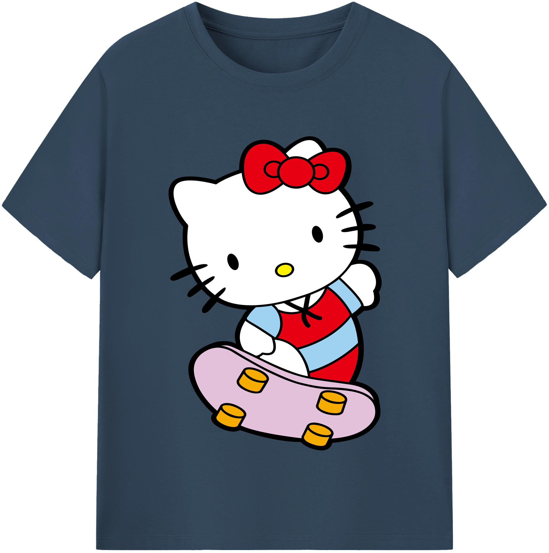 （画像用） Hello Kitty ハローキティ 綿100％半袖Tシャツ（フロントプリント）