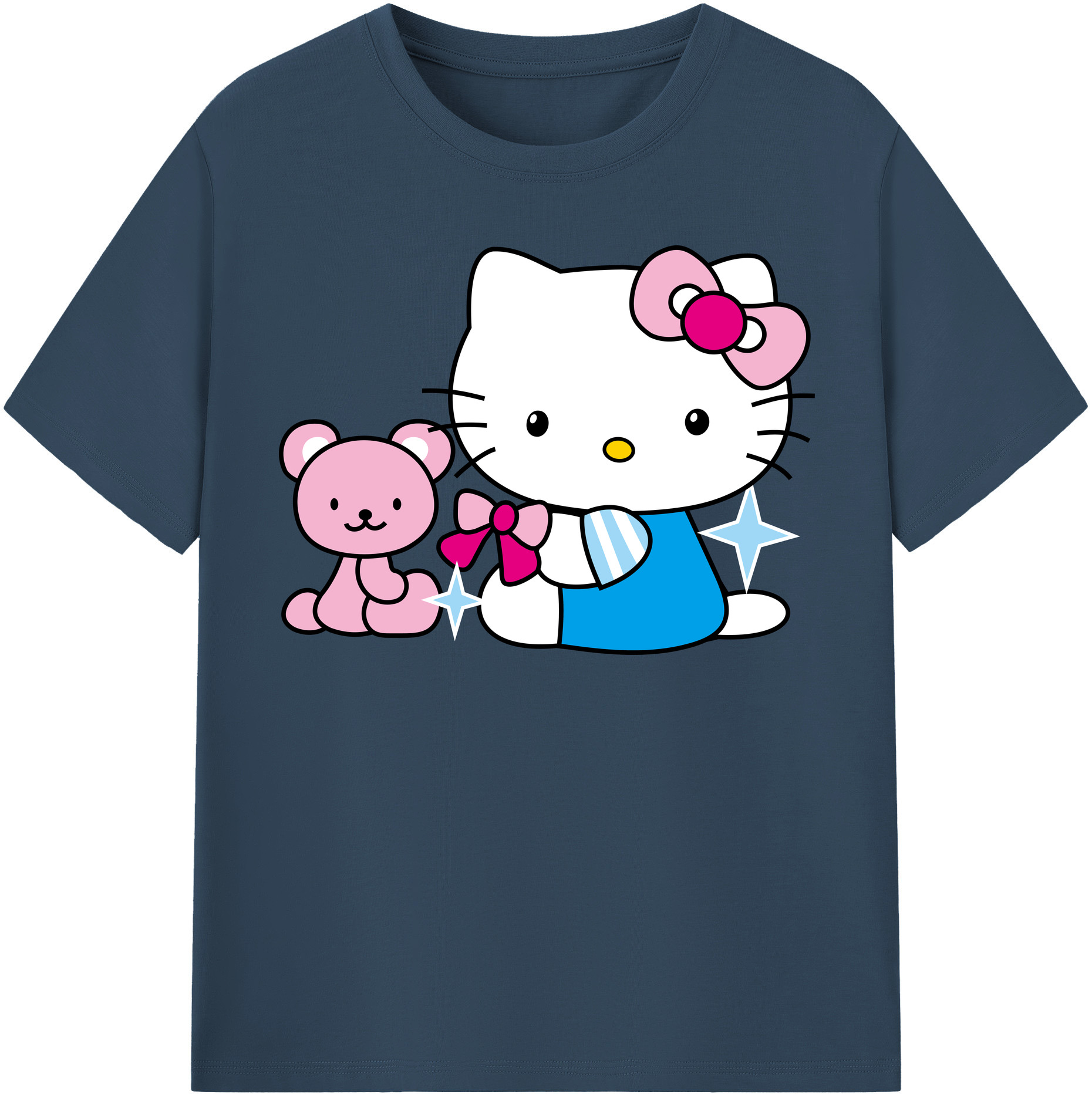 （画像用） Hello Kitty ハローキティ 綿100％半袖Tシャツ（フロントプリント）