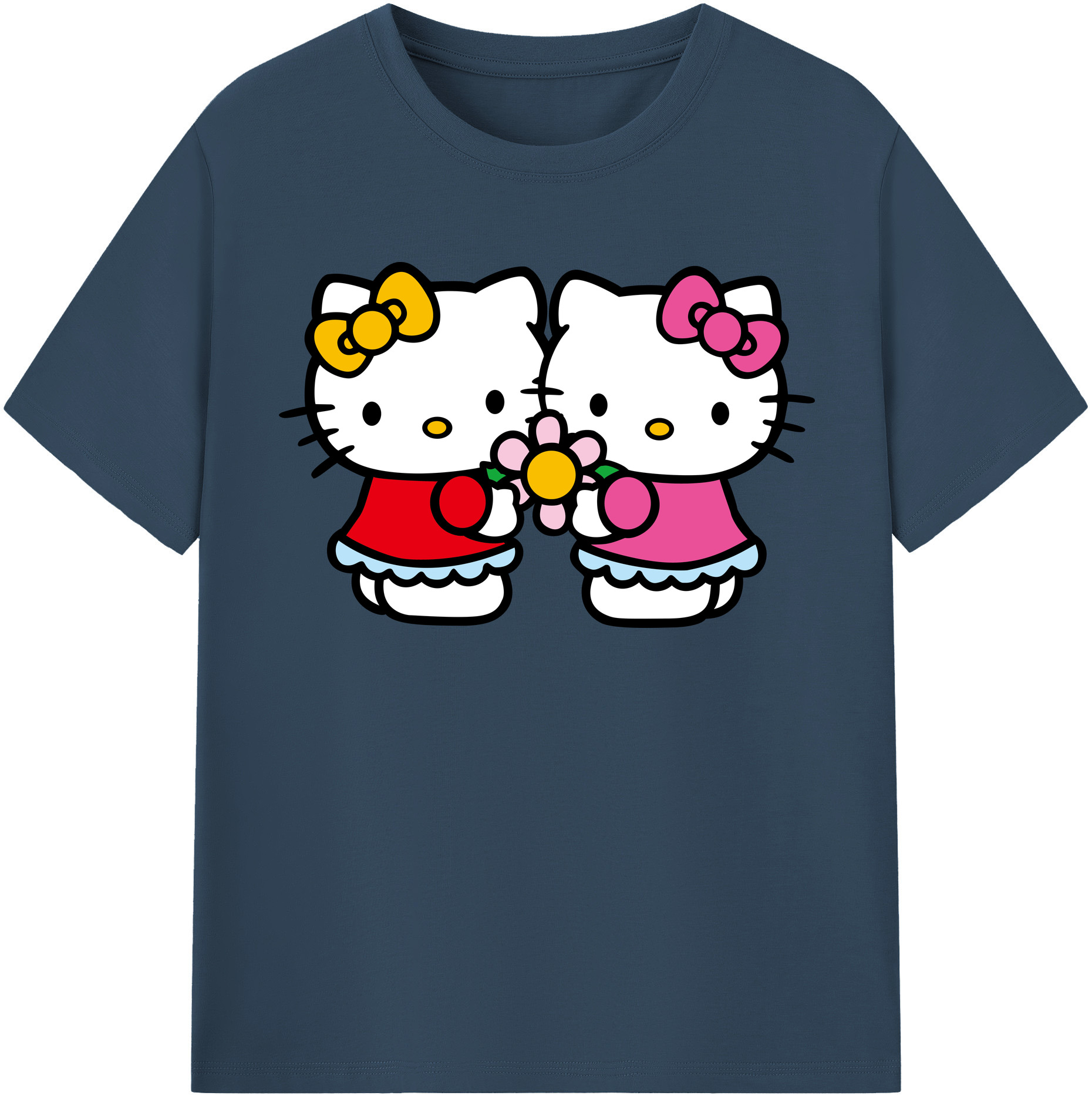 （画像用） Hello Kitty ハローキティ 綿100％半袖Tシャツ（フロントプリント）