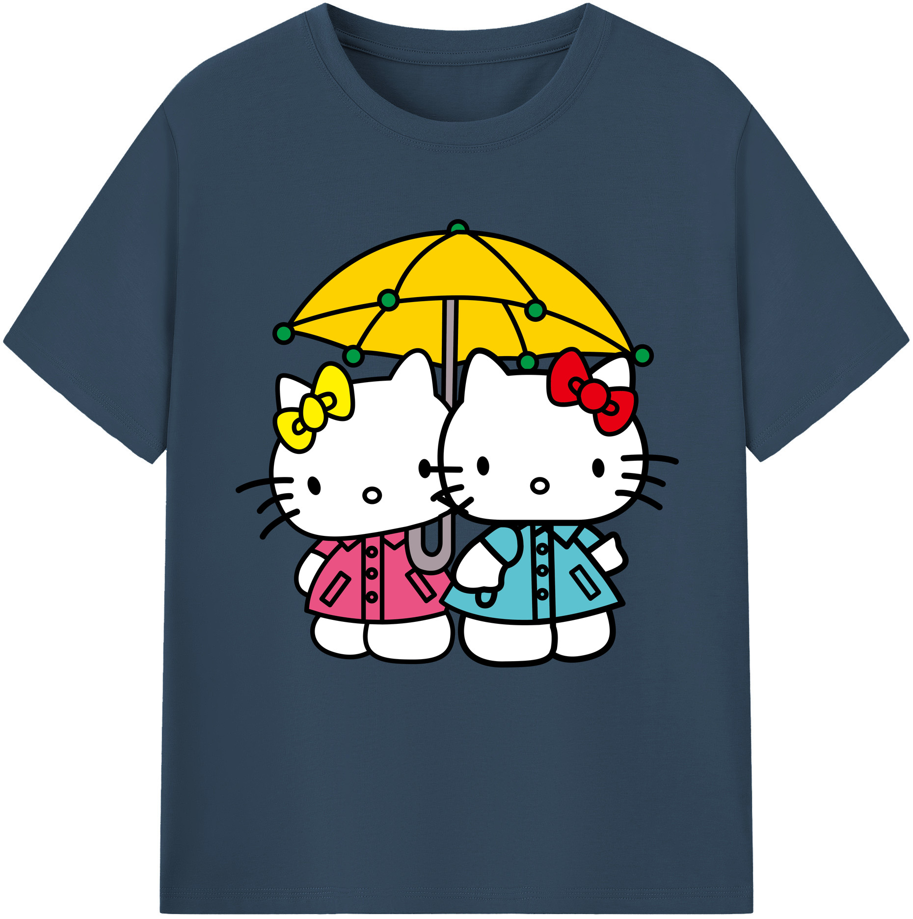 （画像用） Hello Kitty ハローキティ 綿100％半袖Tシャツ（フロントプリント）