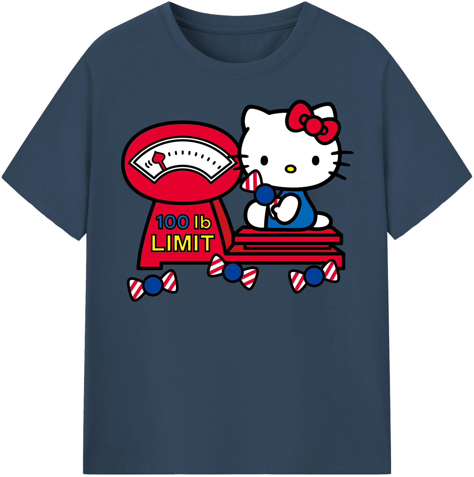 （画像用） Hello Kitty ハローキティ 綿100％半袖Tシャツ（フロントプリント）