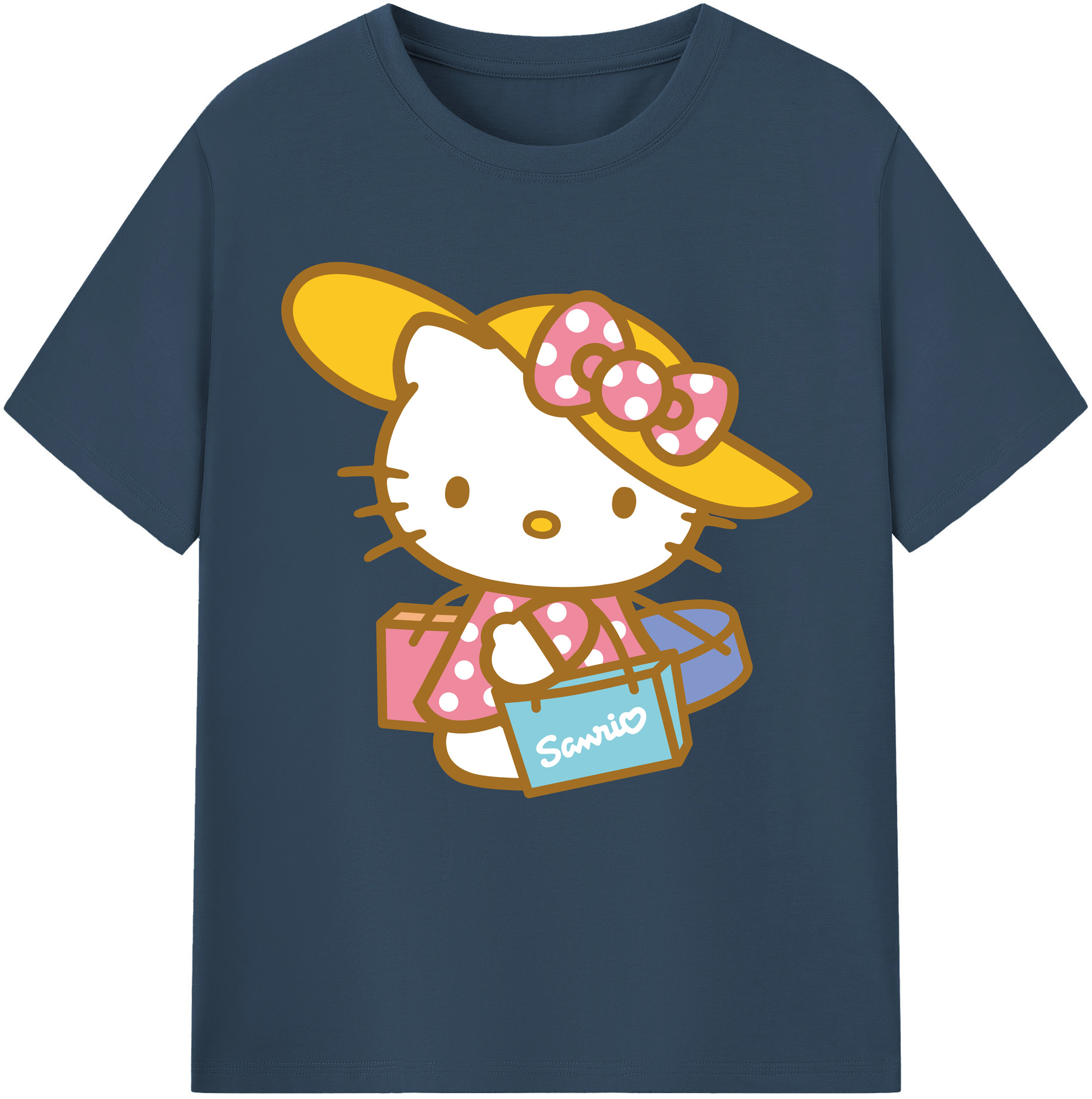 （画像用） Hello Kitty ハローキティ 綿100％半袖Tシャツ（フロントプリント）
