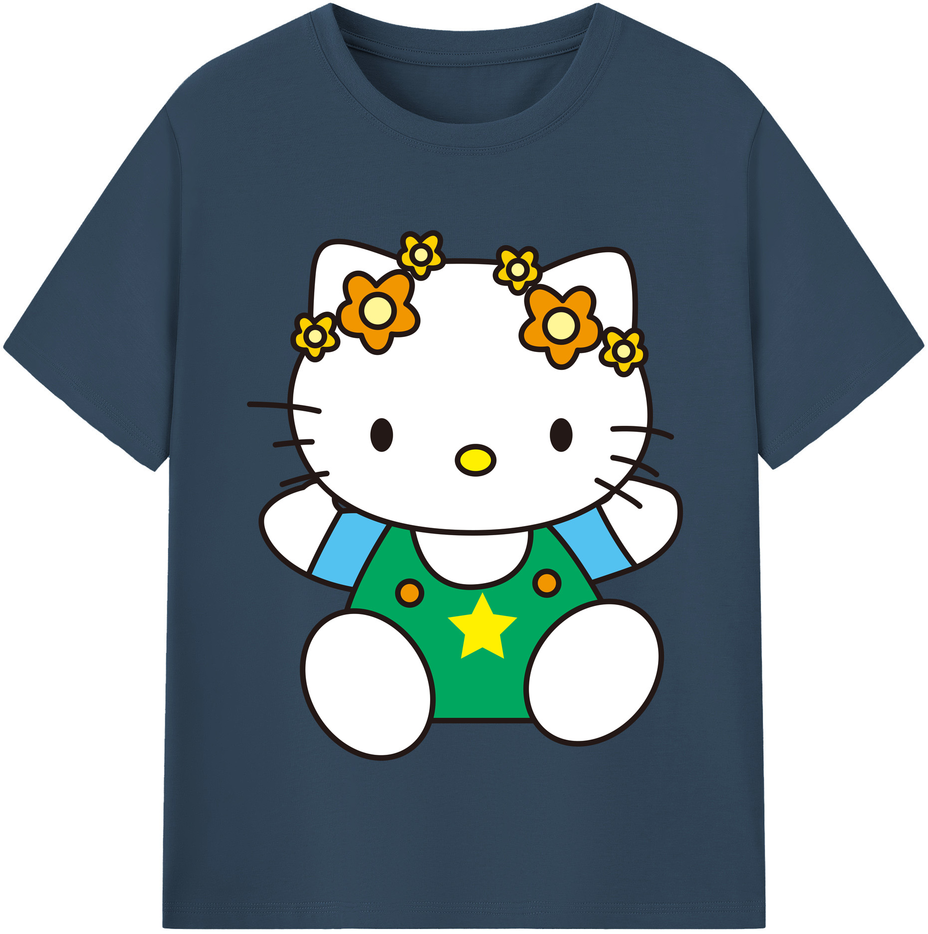（画像用） Hello Kitty ハローキティ 綿100％半袖Tシャツ（フロントプリント）