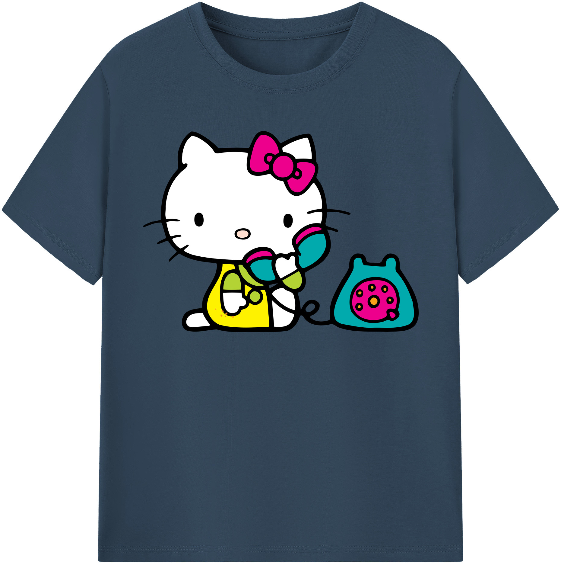 （画像用） Hello Kitty ハローキティ 綿100％半袖Tシャツ（フロントプリント）