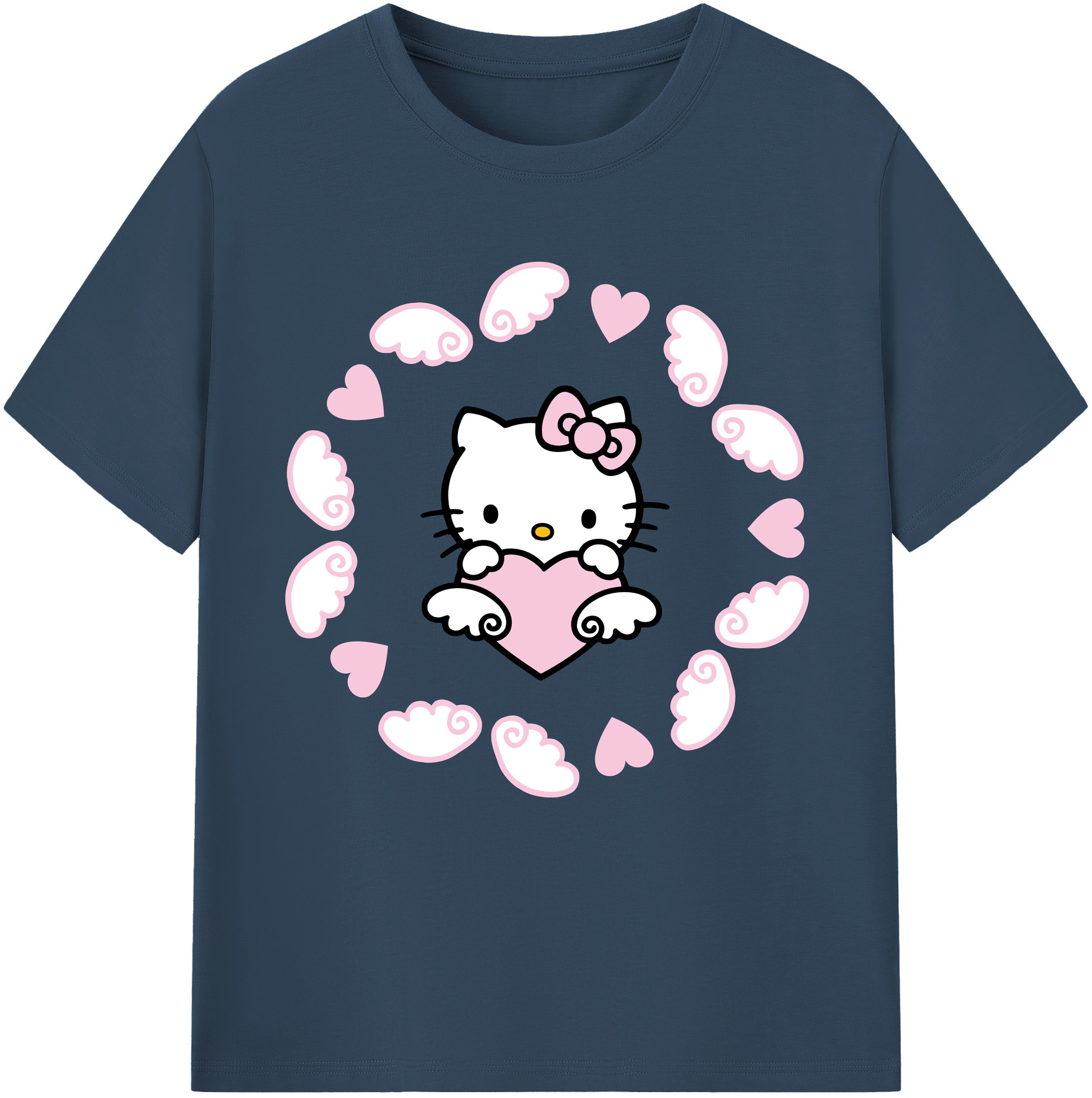（画像用） Hello Kitty ハローキティ 綿100％半袖Tシャツ（フロントプリント）