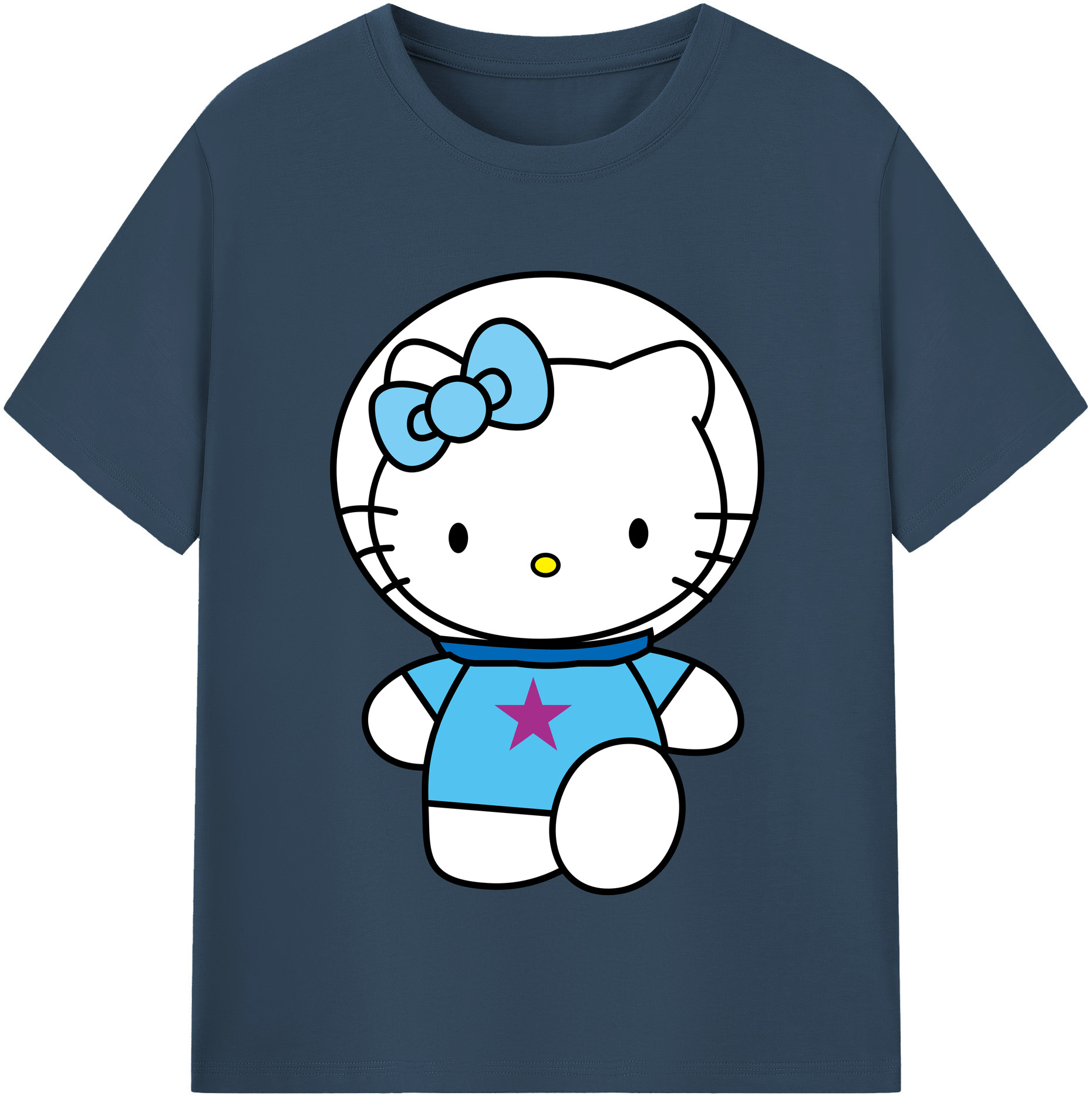 （画像用） Hello Kitty ハローキティ 綿100％半袖Tシャツ（フロントプリント）