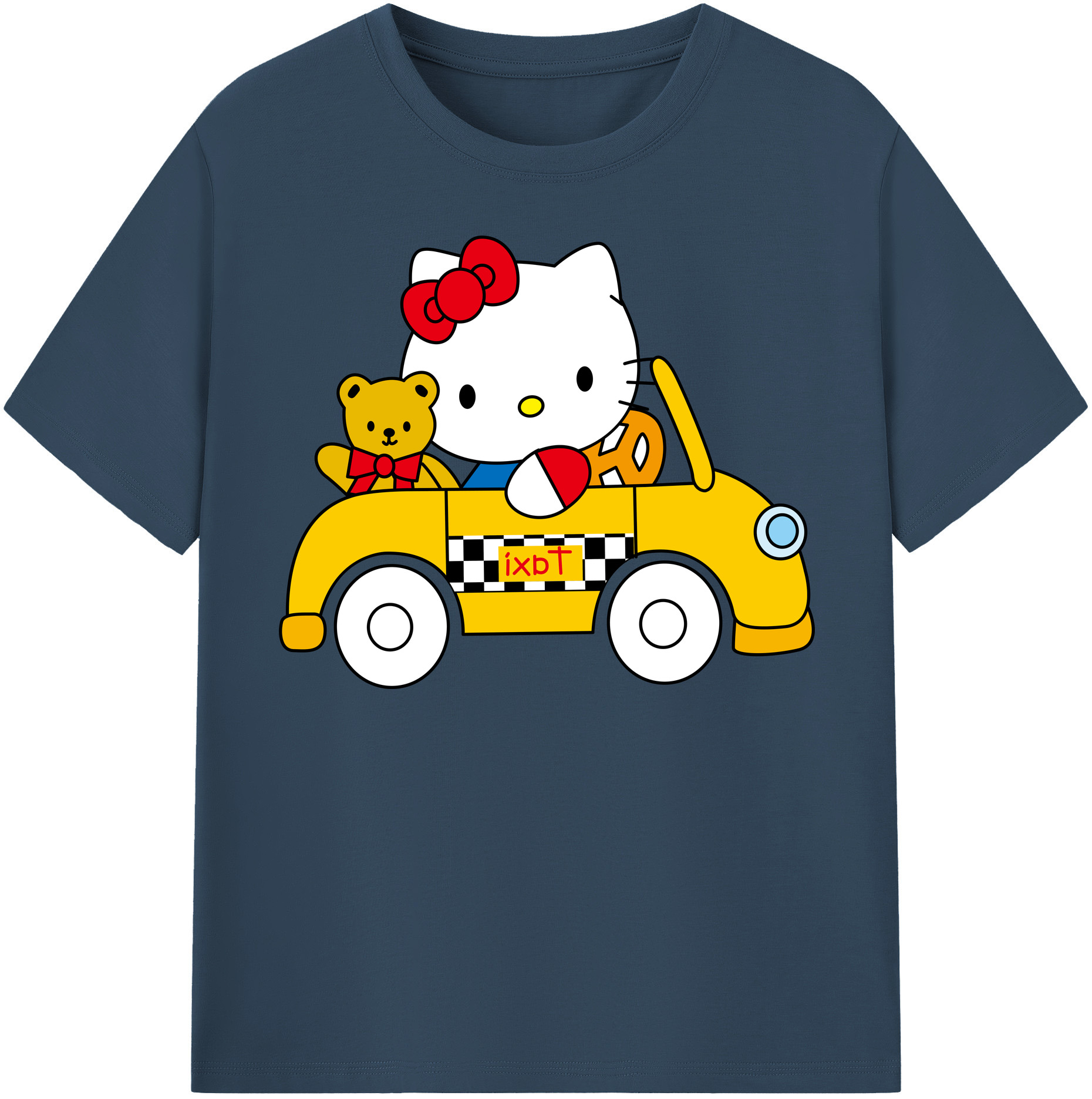 （画像用） Hello Kitty ハローキティ 綿100％半袖Tシャツ（フロントプリント）