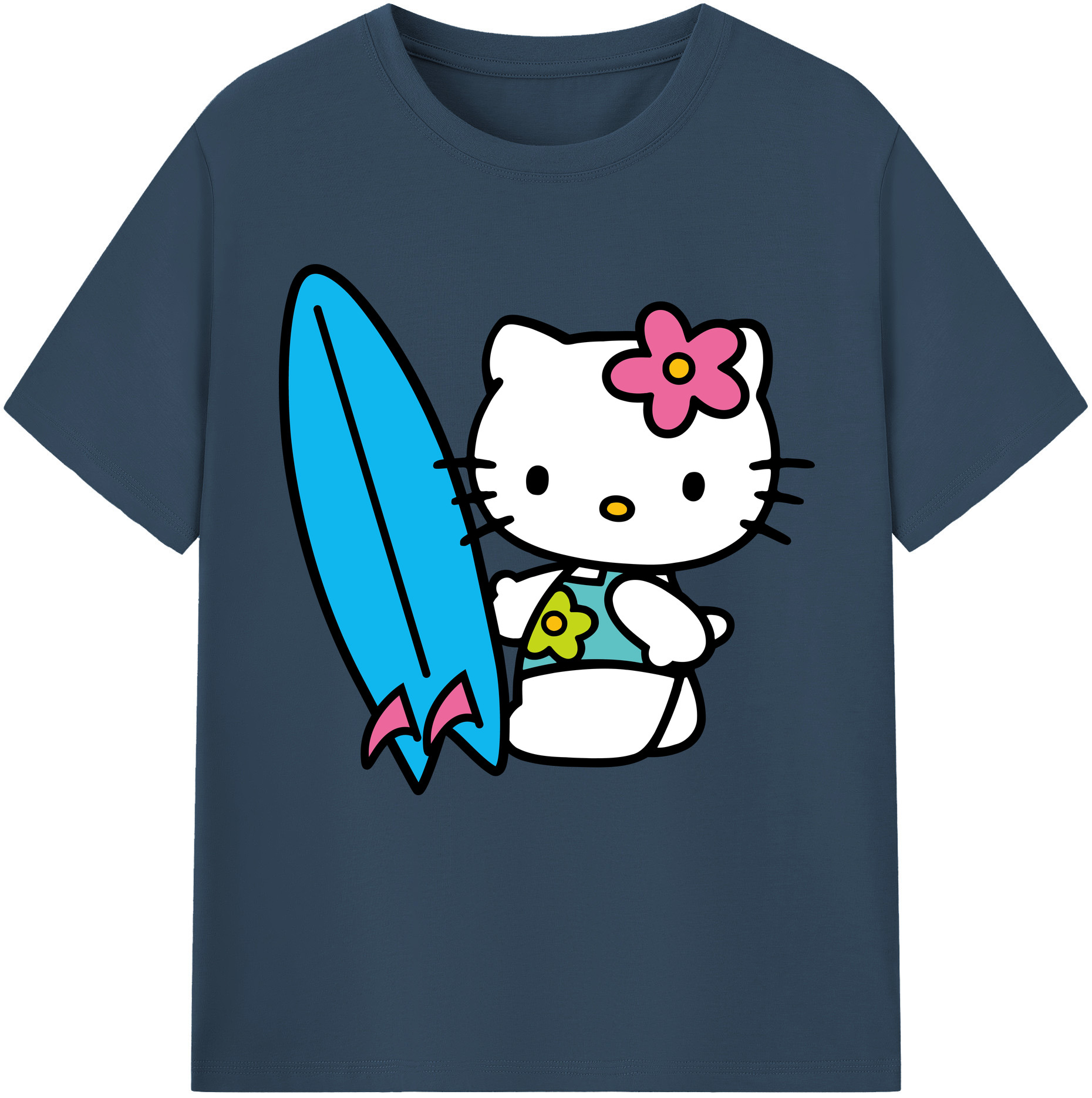 （画像用） Hello Kitty ハローキティ 綿100％半袖Tシャツ（フロントプリント）