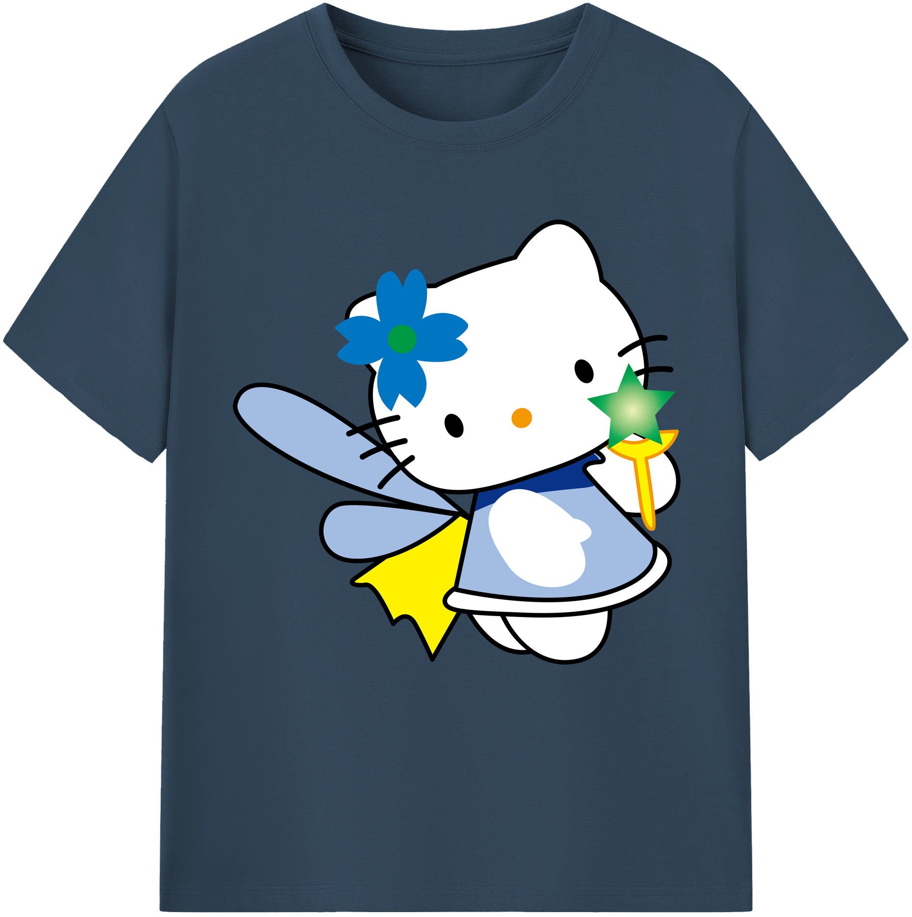 （画像用） Hello Kitty ハローキティ 綿100％半袖Tシャツ（フロントプリント）