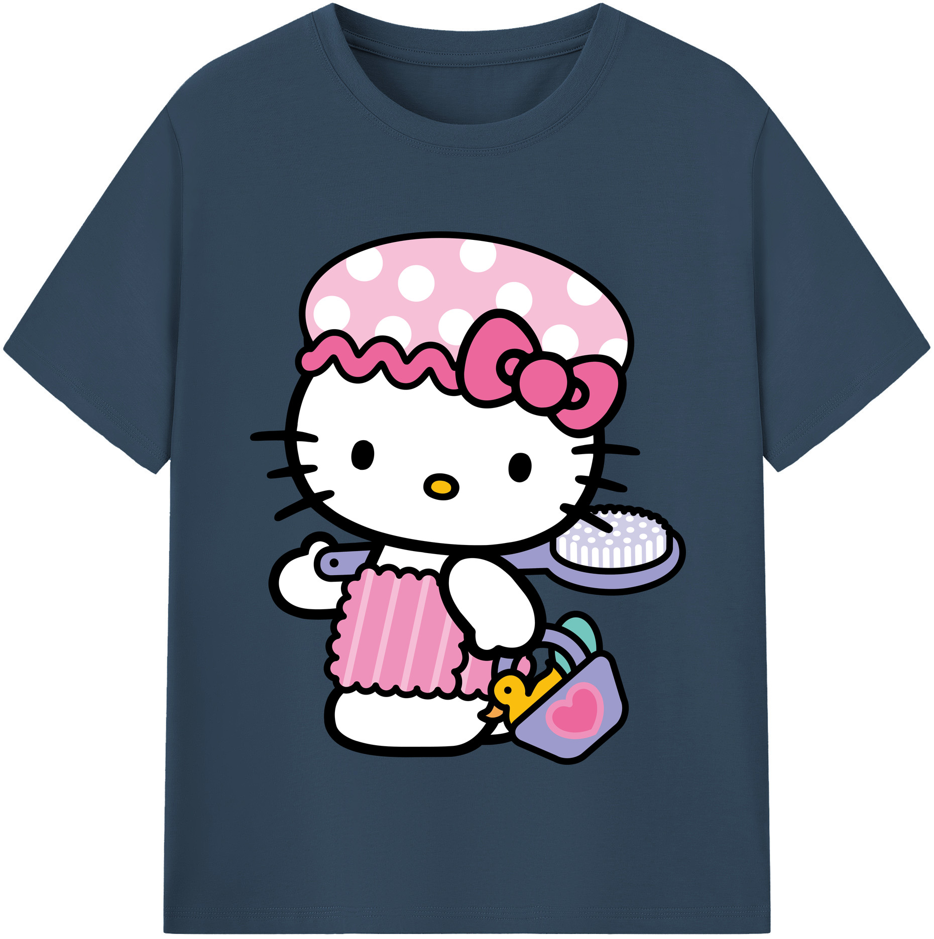 （画像用） Hello Kitty ハローキティ 綿100％半袖Tシャツ（フロントプリント）