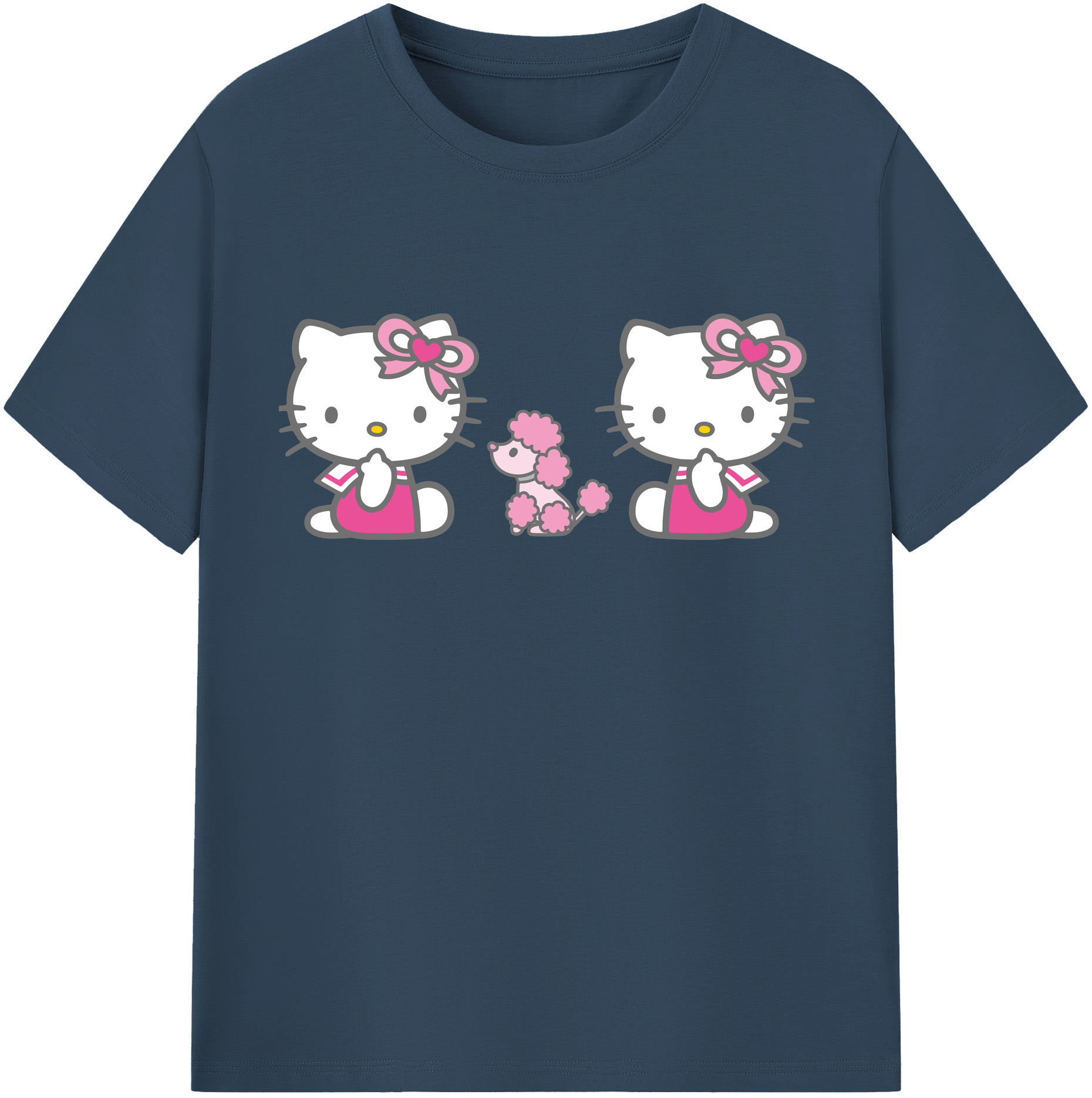 （画像用） Hello Kitty ハローキティ 綿100％半袖Tシャツ（フロントプリント）