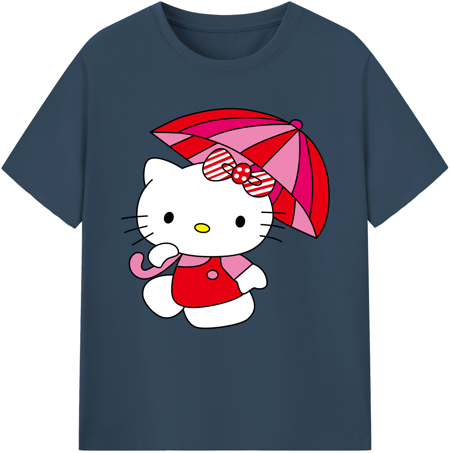 （画像用） Hello Kitty ハローキティ 綿100％半袖Tシャツ（フロントプリント）
