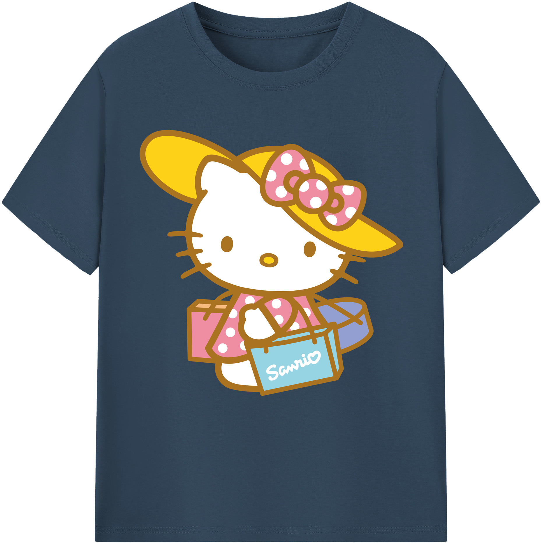 （画像用） Hello Kitty ハローキティ 綿100％半袖Tシャツ（フロントプリント）
