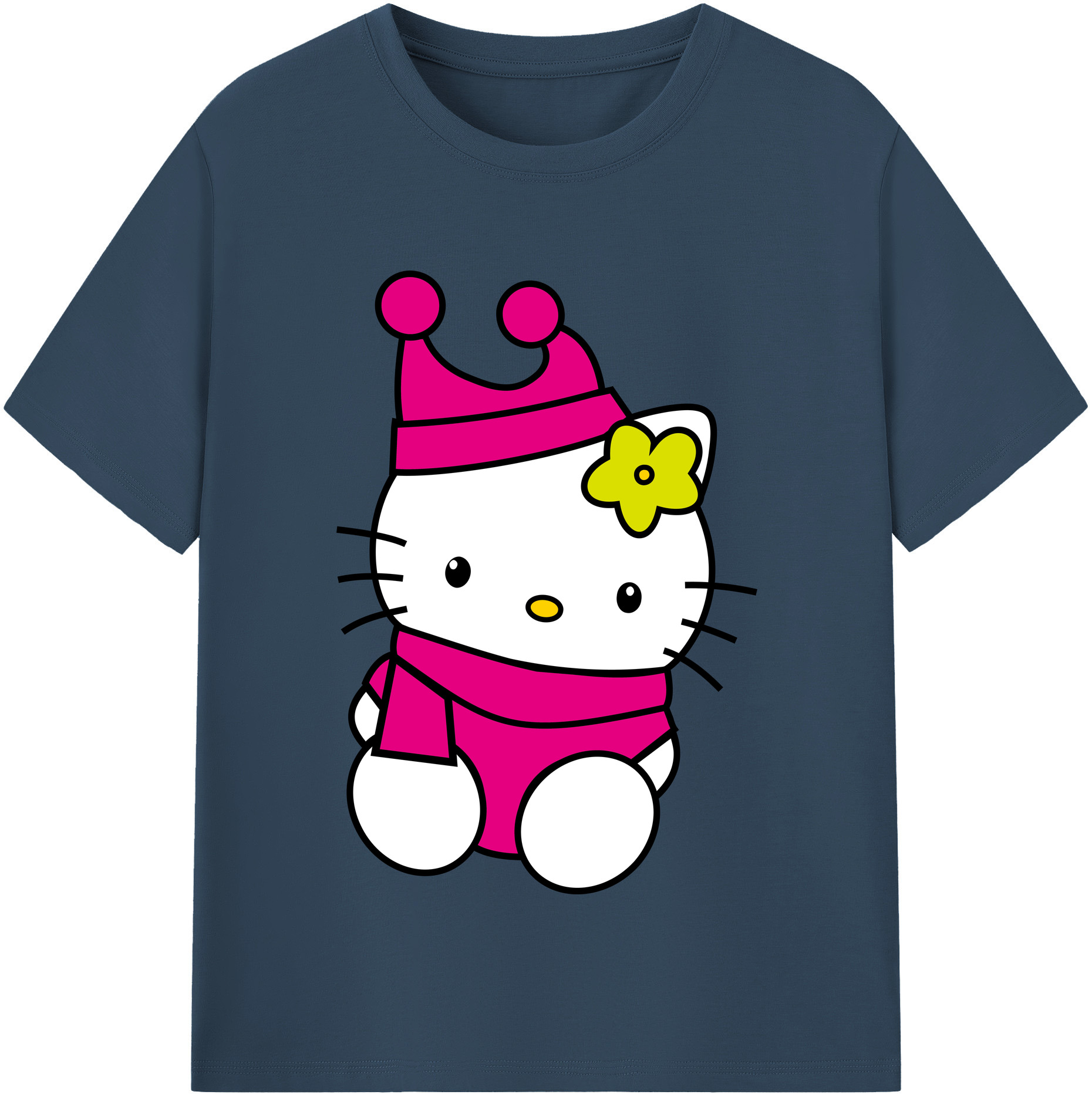 （画像用） Hello Kitty ハローキティ 綿100％半袖Tシャツ（フロントプリント）
