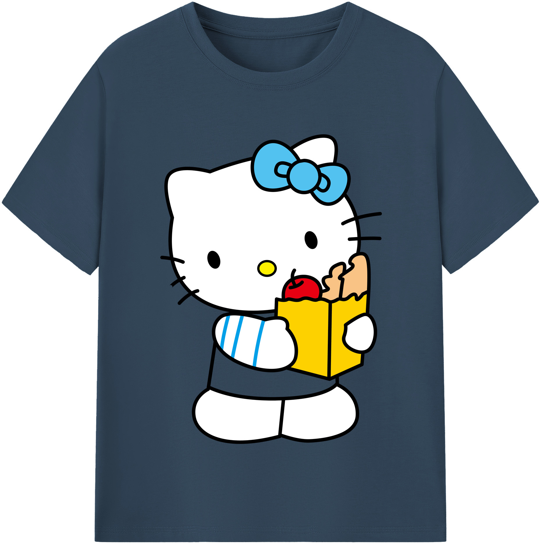 （画像用） Hello Kitty ハローキティ 綿100％半袖Tシャツ（フロントプリント）