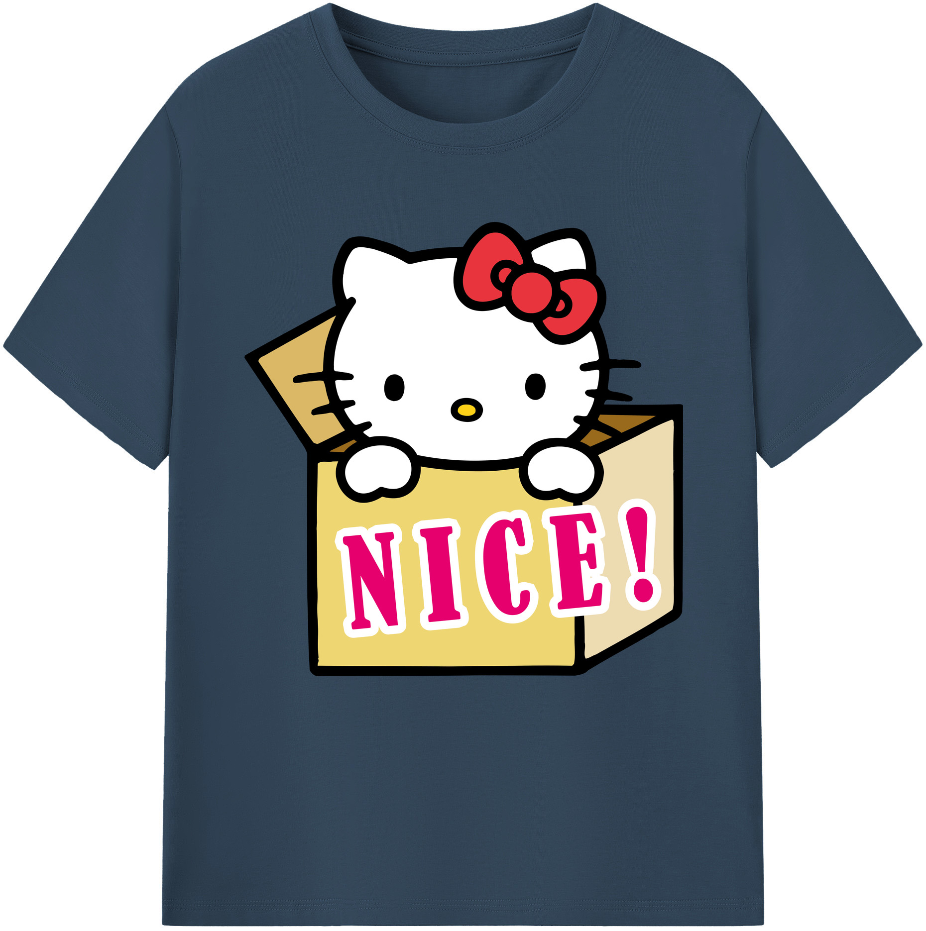 （画像用） Hello Kitty ハローキティ 綿100％半袖Tシャツ（フロントプリント）