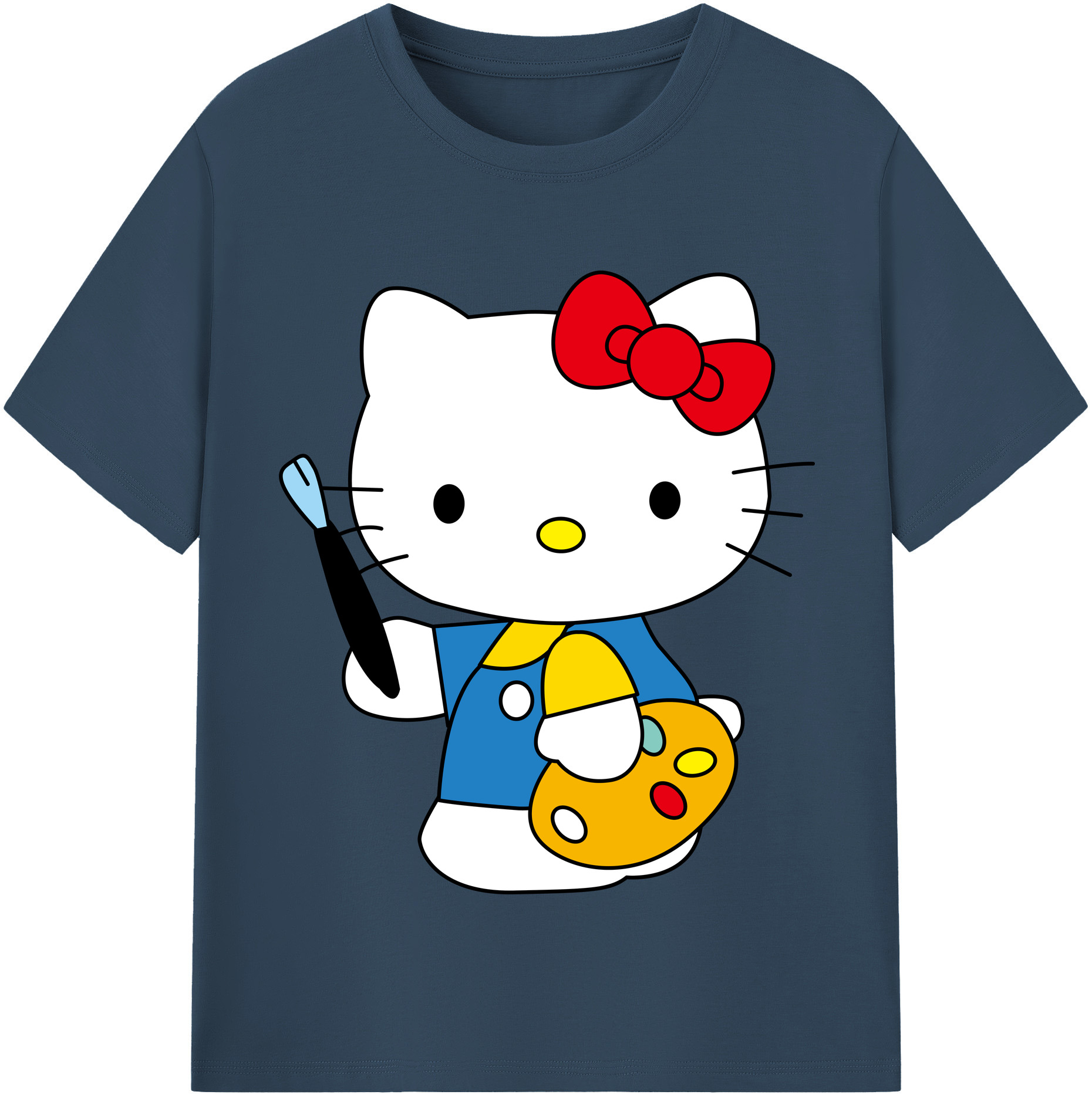 （画像用） Hello Kitty ハローキティ 綿100％半袖Tシャツ（フロントプリント）