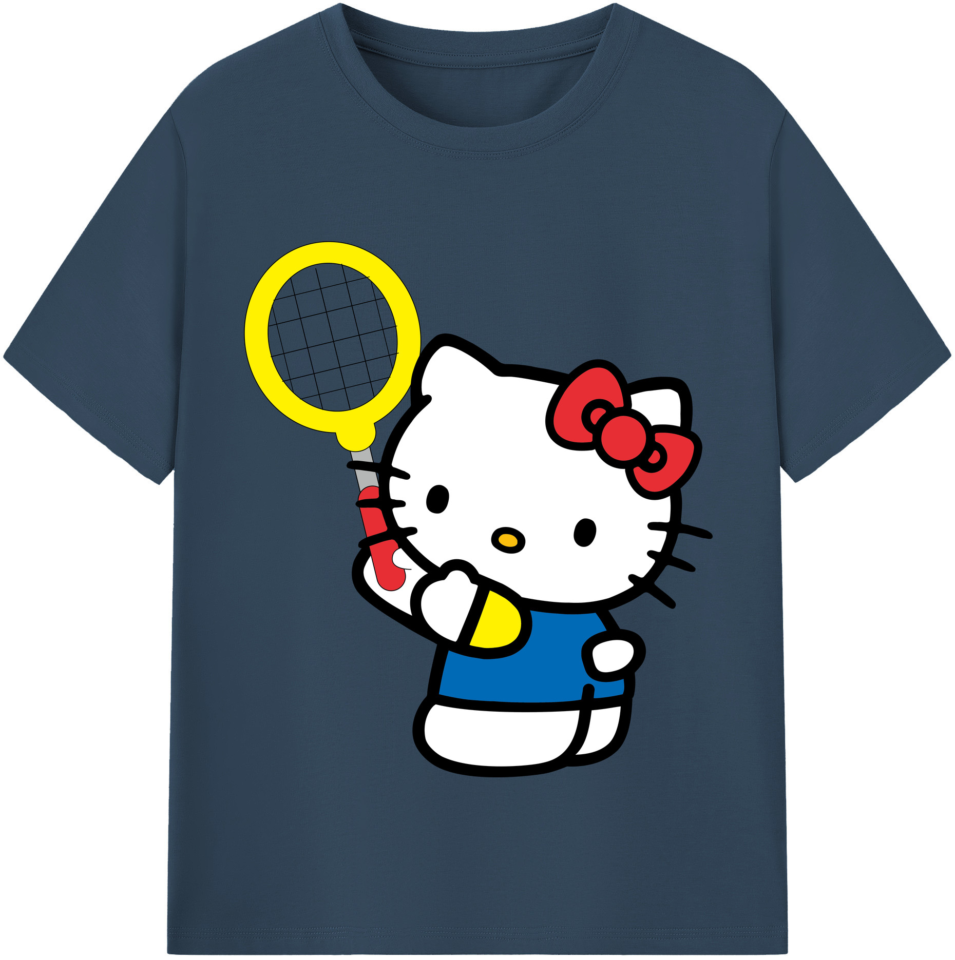 （画像用） Hello Kitty ハローキティ 綿100％半袖Tシャツ（フロントプリント）