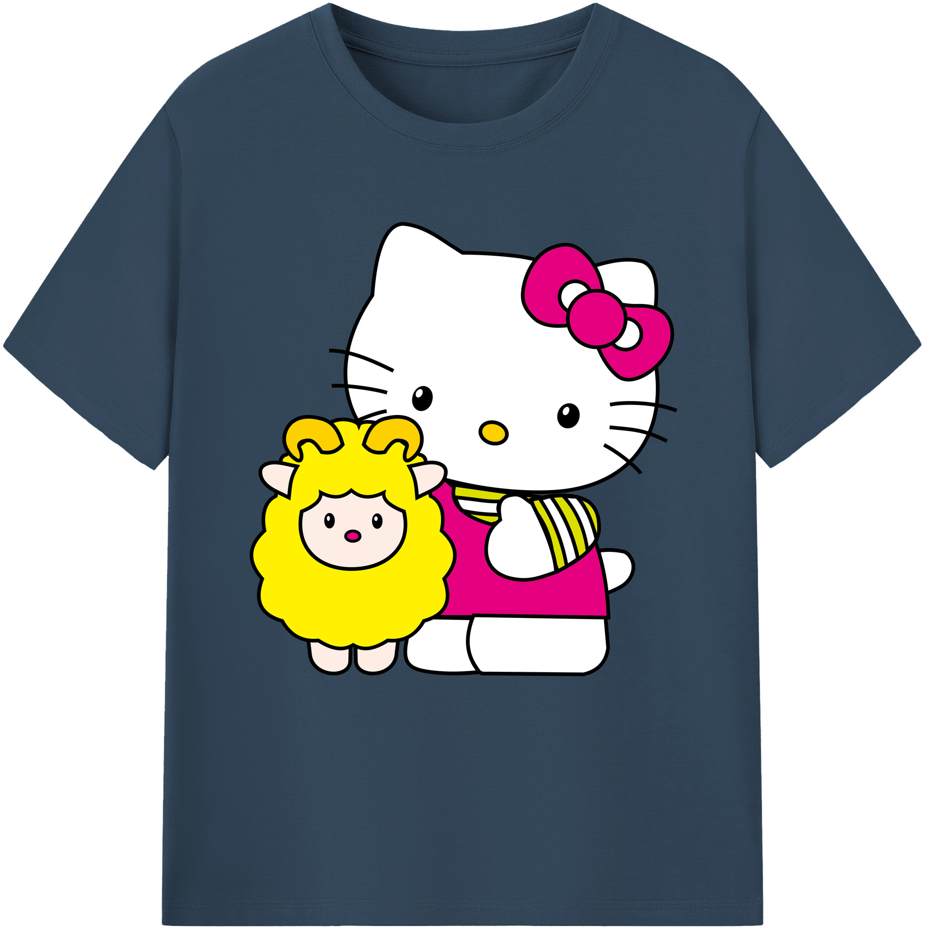 （画像用） Hello Kitty ハローキティ 綿100％半袖Tシャツ（フロントプリント）